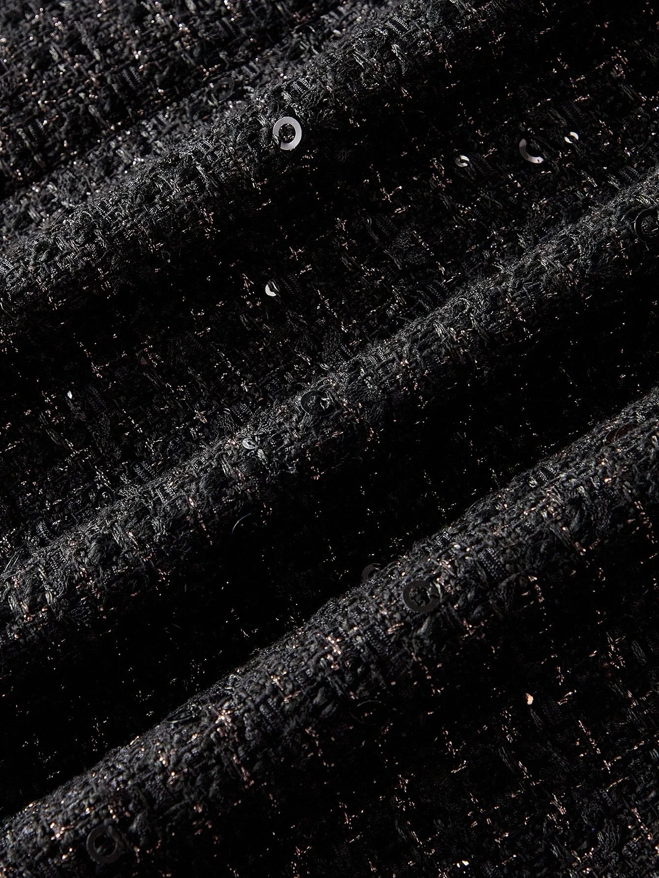 PREMIUM TWEED VNECK BUTTON UP DRESS