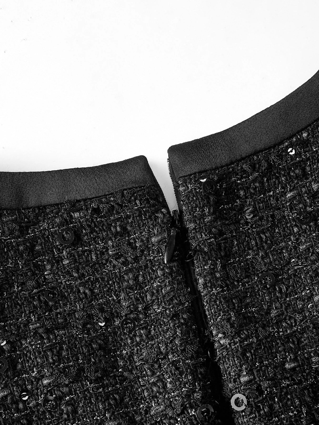 PREMIUM TWEED VNECK BUTTON UP DRESS