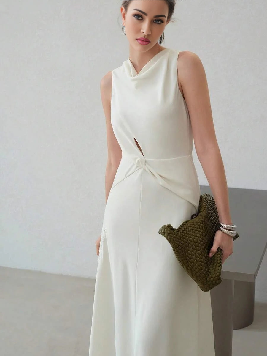 PREMIUM TWIST CUT OUT DRESS