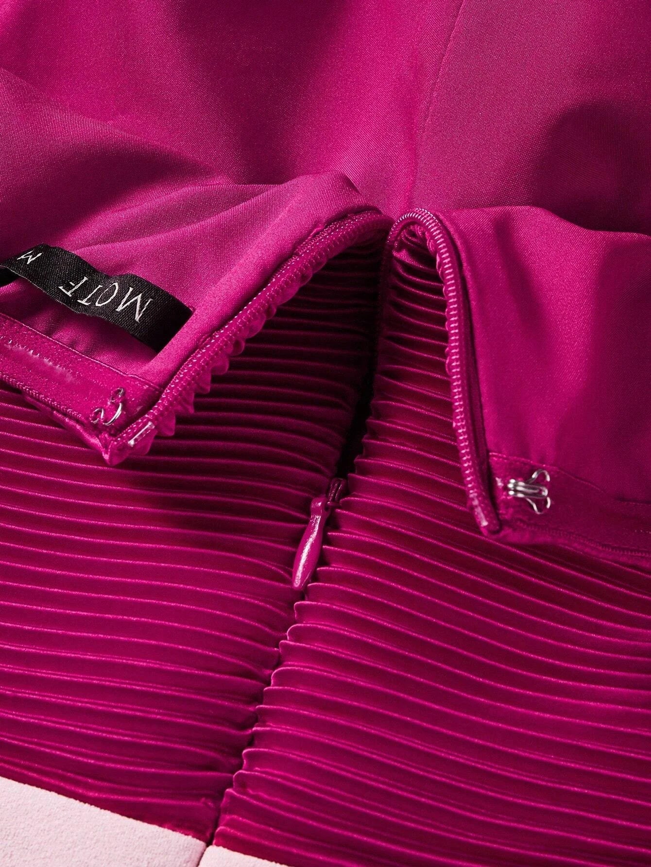 PREMIUM TWO TONE BUCKLE BELTED TUBE JUMPSUIT