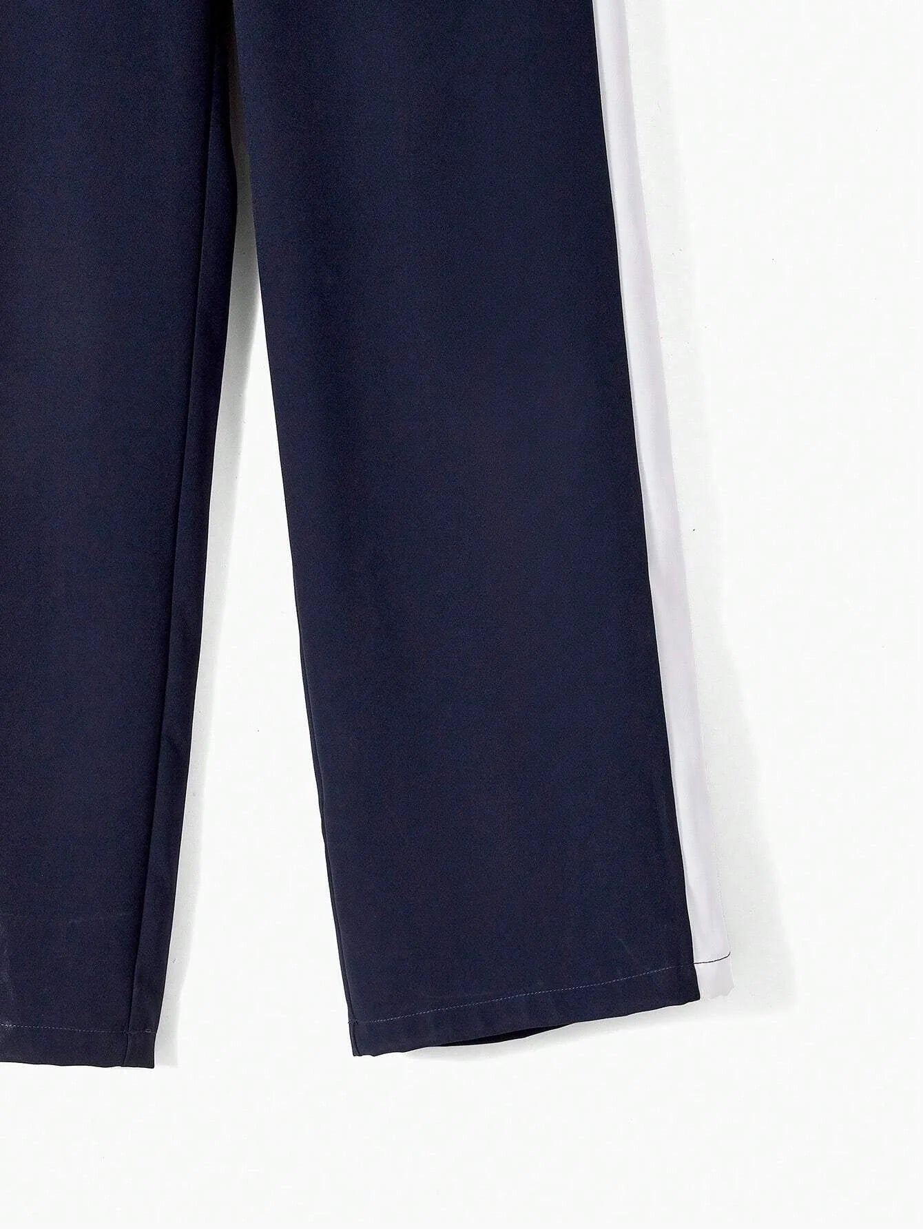 PREMIUM TWO TONE SLANT POCKET BUCKLE BELTED JUMPSUIT