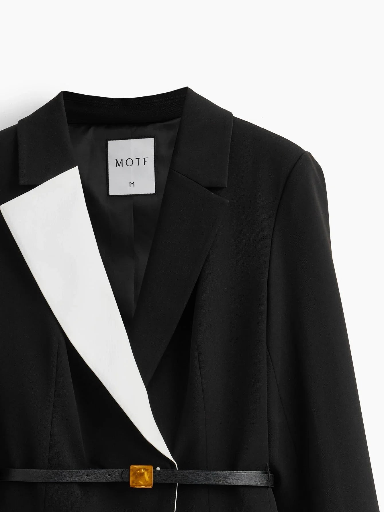 PREMIUM TWO TONE WRAP BELTED BLAZER