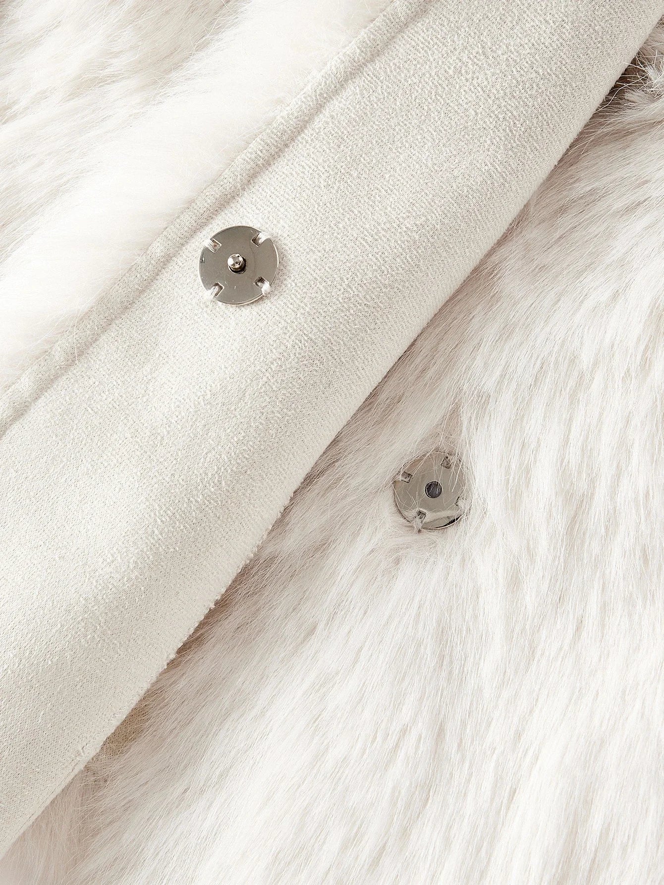 PREMIUM V NECK BUTTON UP FAUX FUR COAT