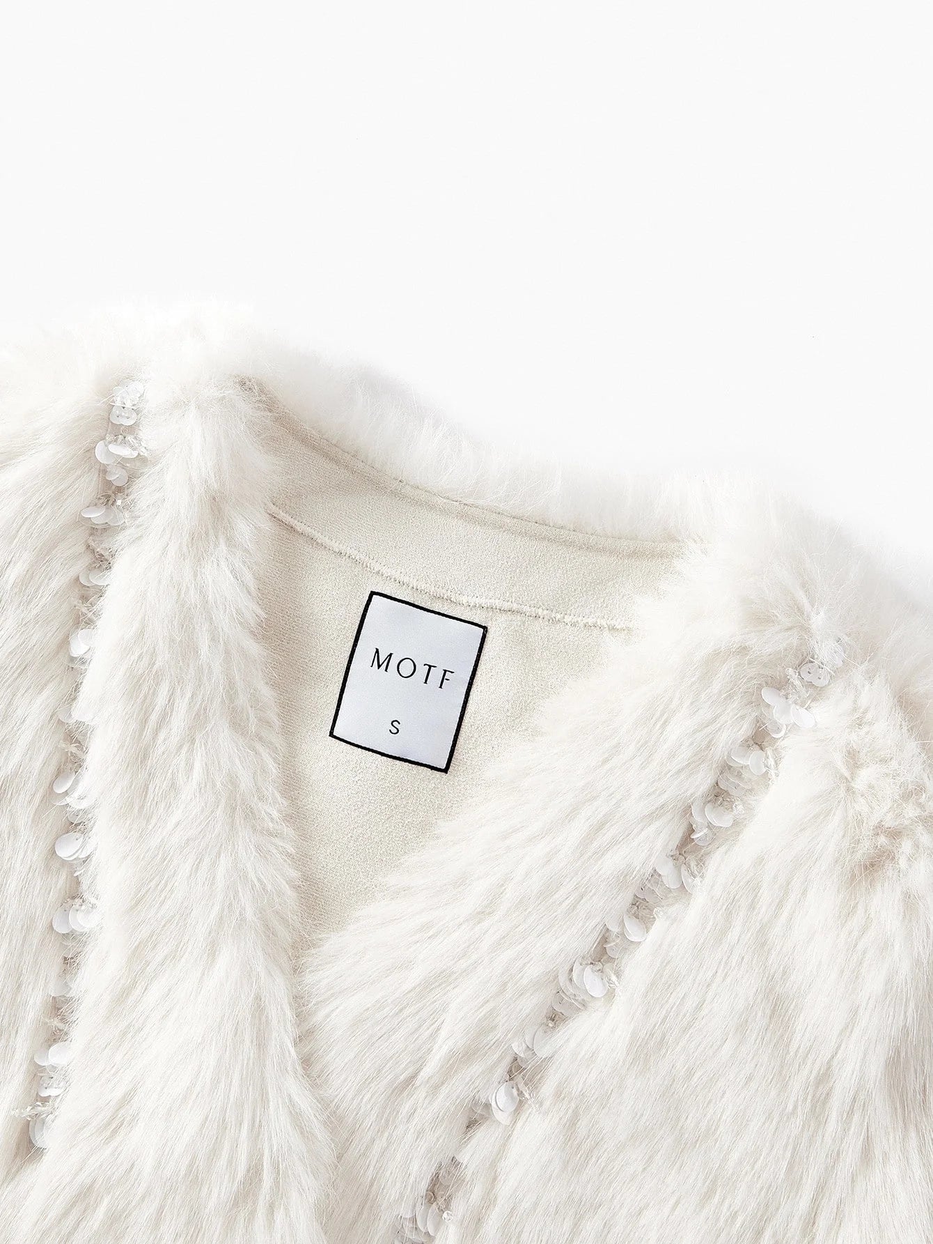 PREMIUM V NECK BUTTON UP FAUX FUR COAT