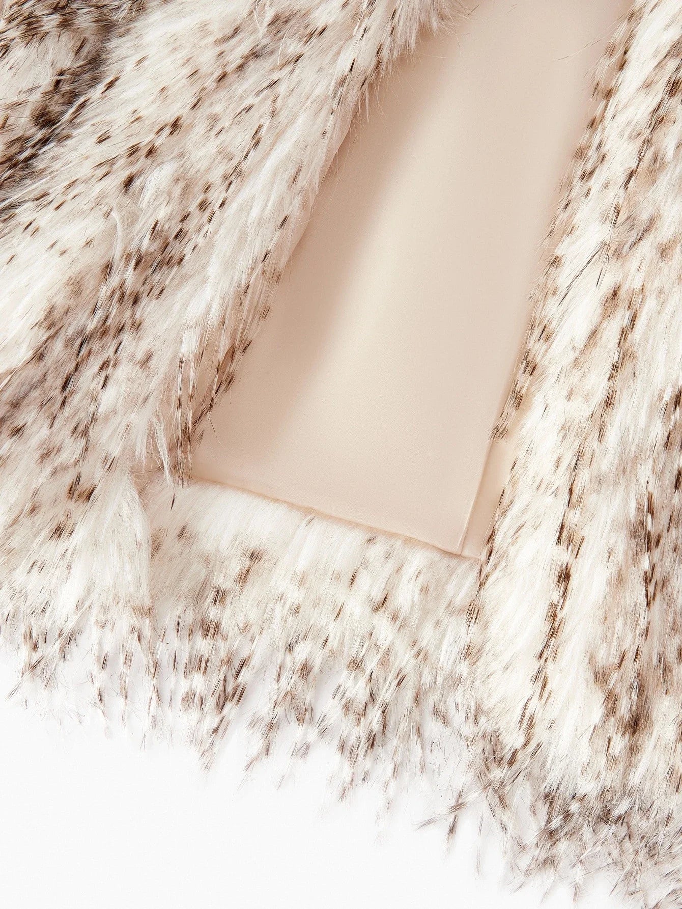 PREMIUM V NECK FAUX FUR COAT FALL WINTER