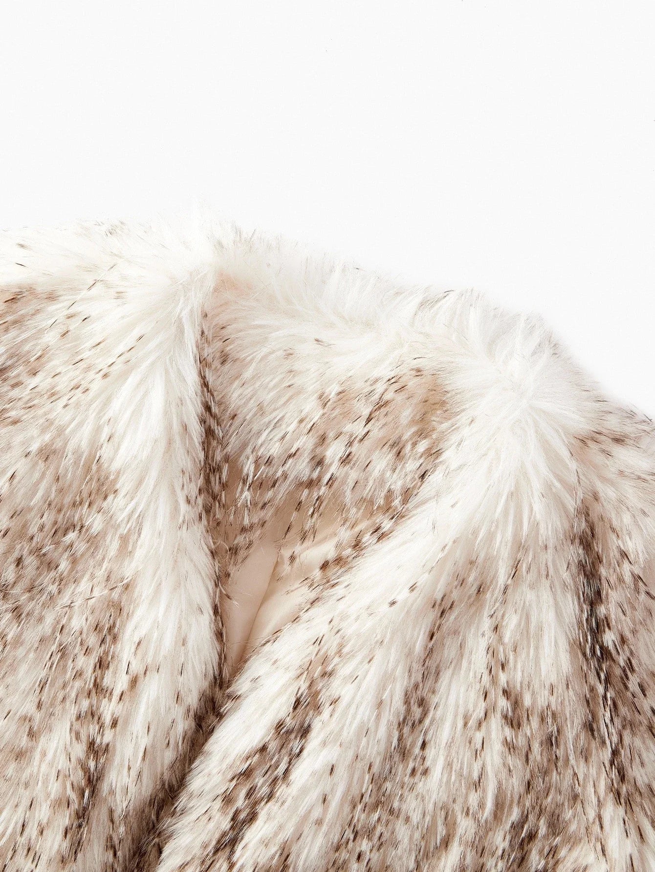 PREMIUM V NECK FAUX FUR COAT FALL WINTER