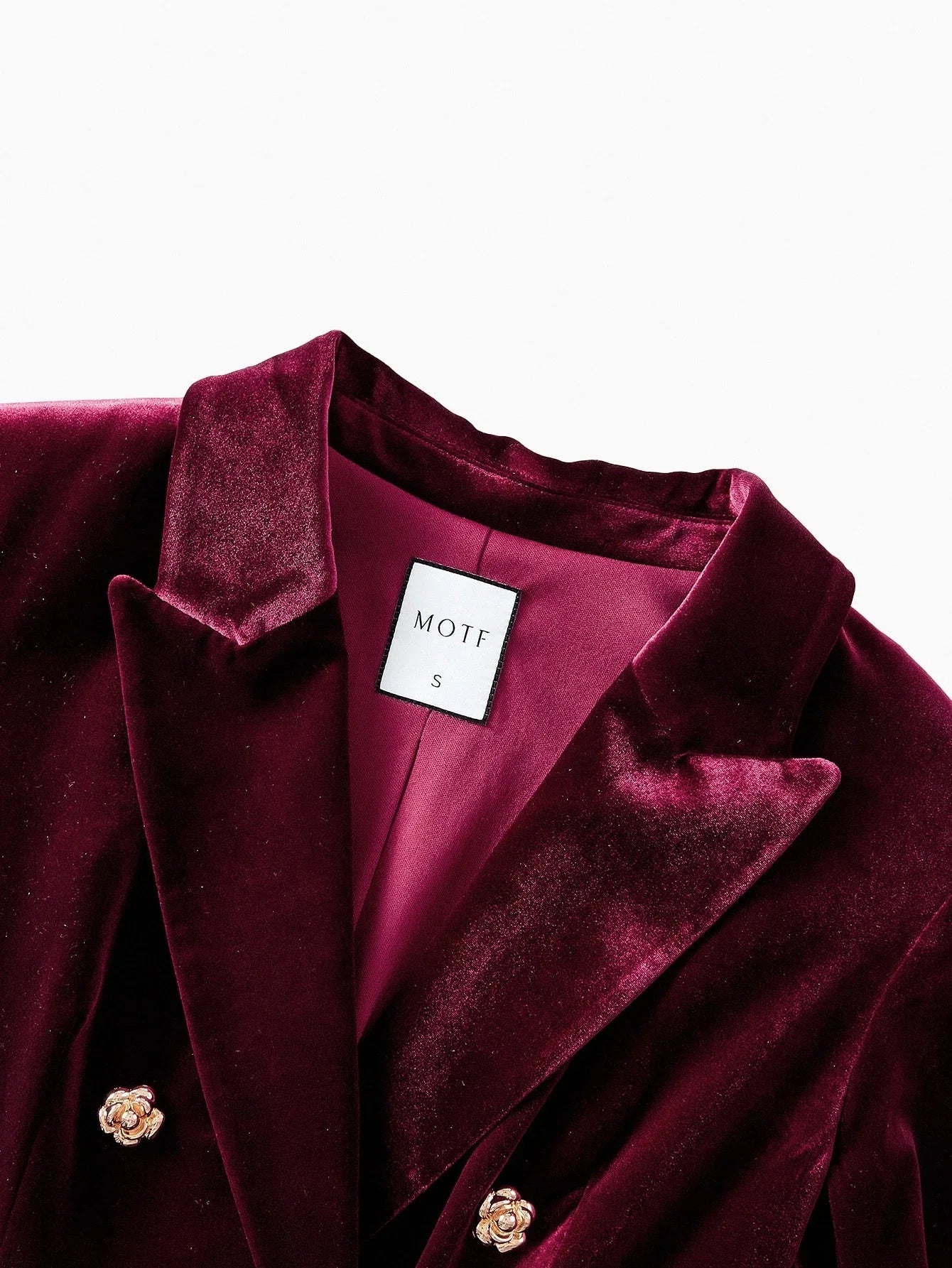 PREMIUM VELVET FUZZY PANEL DOUBLE BREASTED BLAZER DRESS