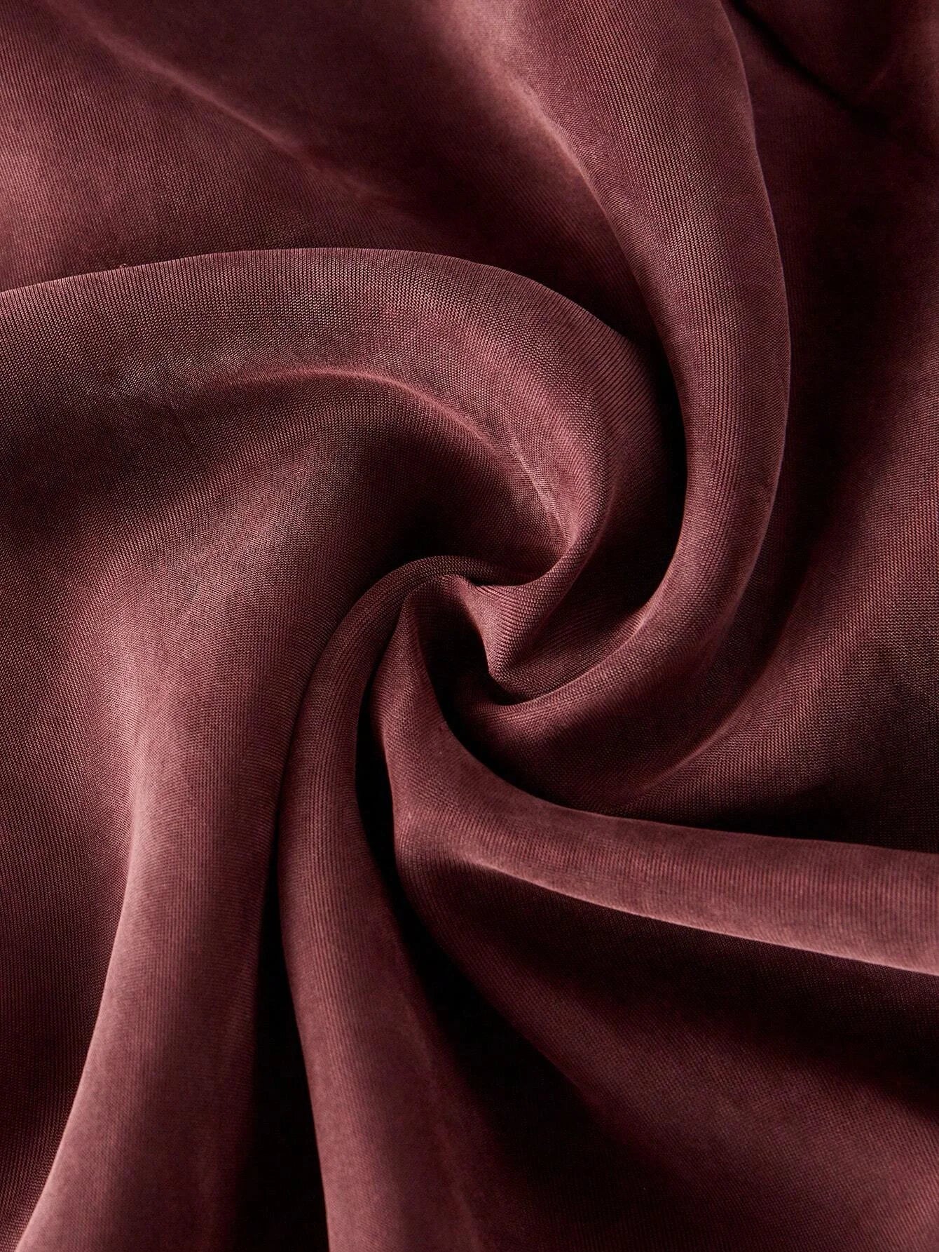 PREMIUM VELVET PANEL FLARE HEM DRESS WITHOUT BELT