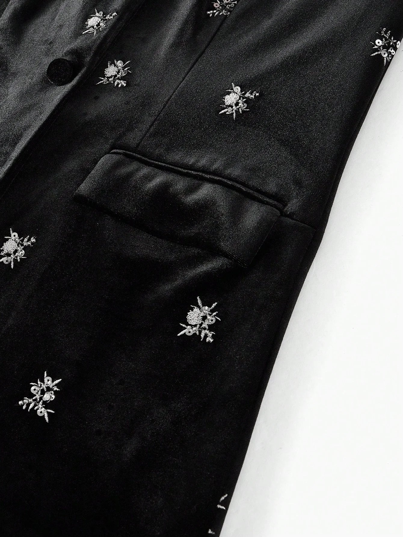 PREMIUM VELVET SINGLE BUTTON STRUCTURED BLAZER