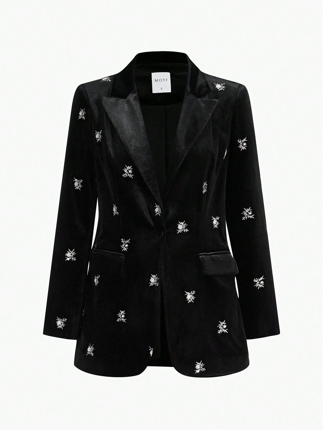 PREMIUM VELVET SINGLE BUTTON STRUCTURED BLAZER