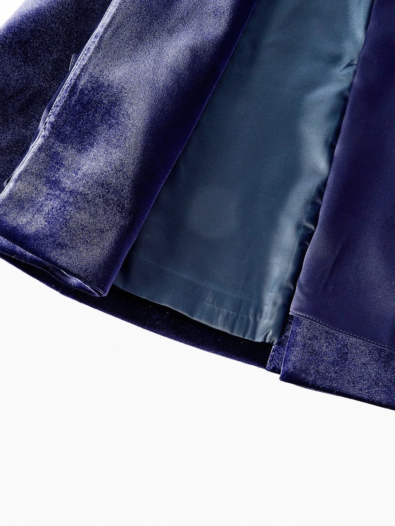 PREMIUM VELVET WRAP METAL DECOR BLAZER