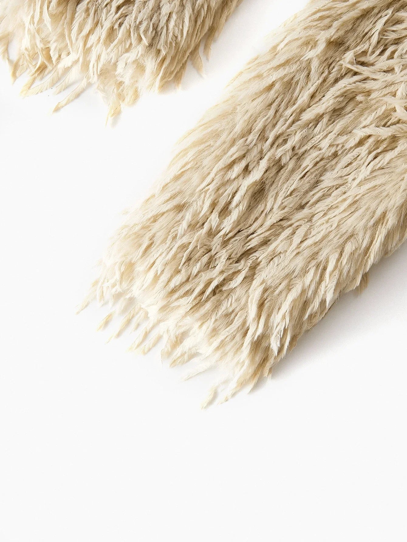 PREMIUM VINTAGE TASSEL METAL BUCKLE FAUX FUR JACKET