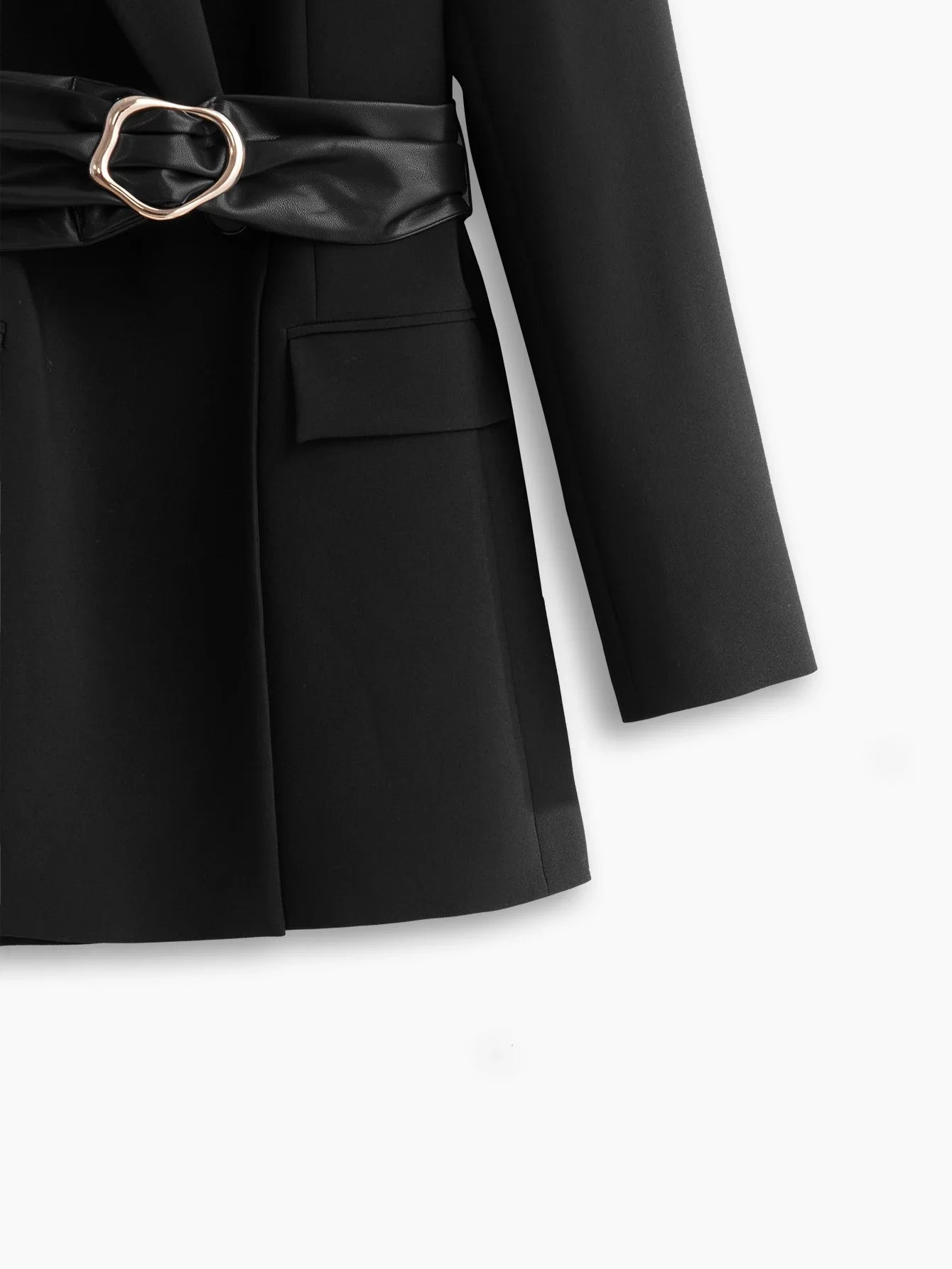 PREMIUM VISCOSE RING BELTED BLAZER