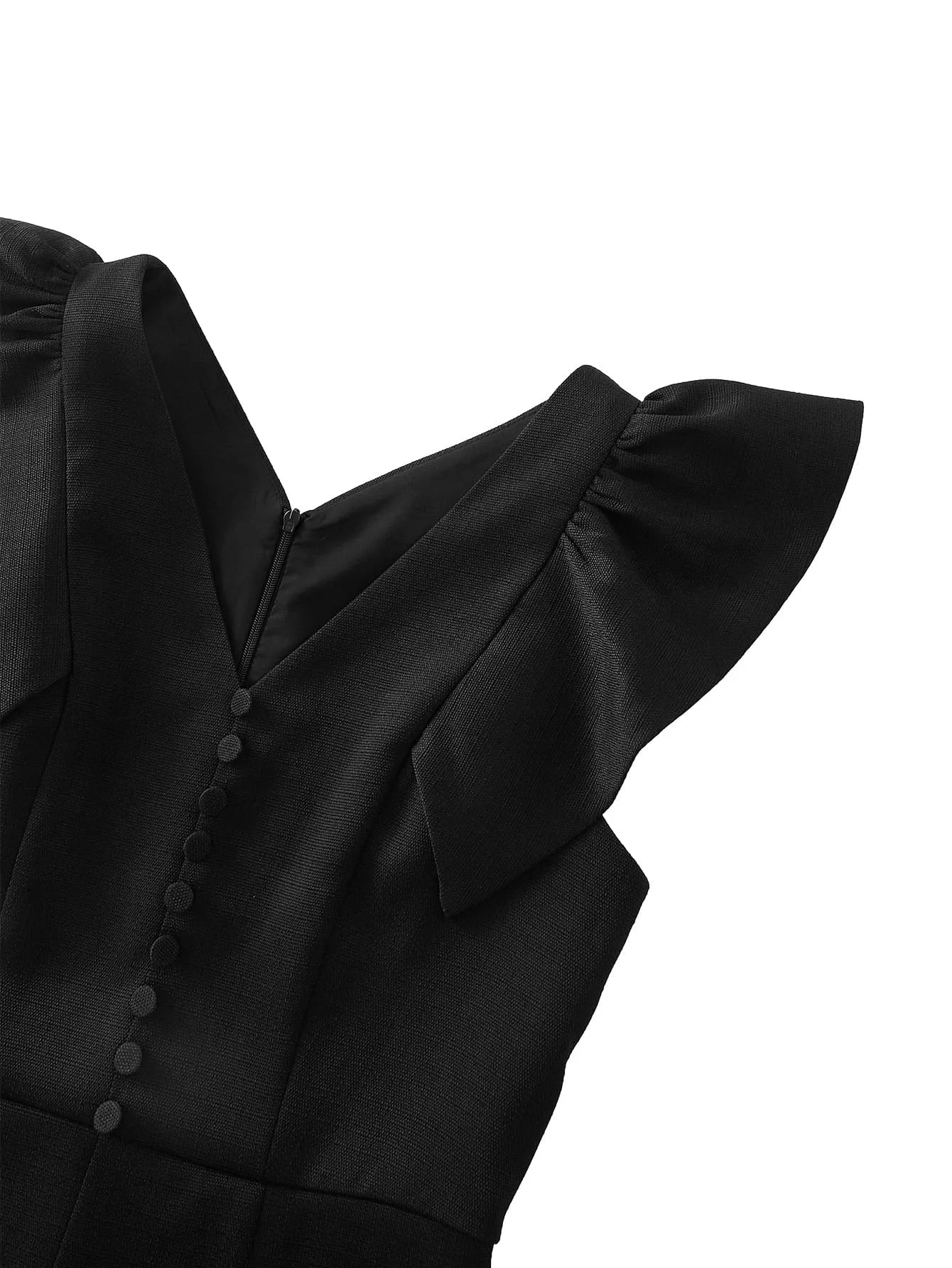 PREMIUM VNECK CAP SLEEVE SPLIT HEM