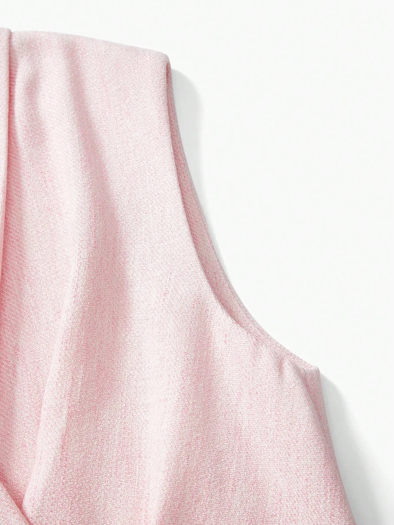 PREMIUM VNECK SLEEVELESS WIDE LEG JUMPSUIT TEXTURED TWILL BELTED JUMPSUIT SLEEVELESS VALENTINES