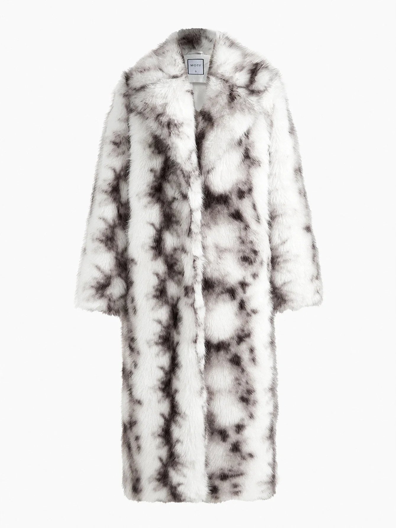 PREMIUM WARM LAPEL COLLAR LONG FAUX FUR COAT SUITABLE FOR AUTUMNWINTER PARTY