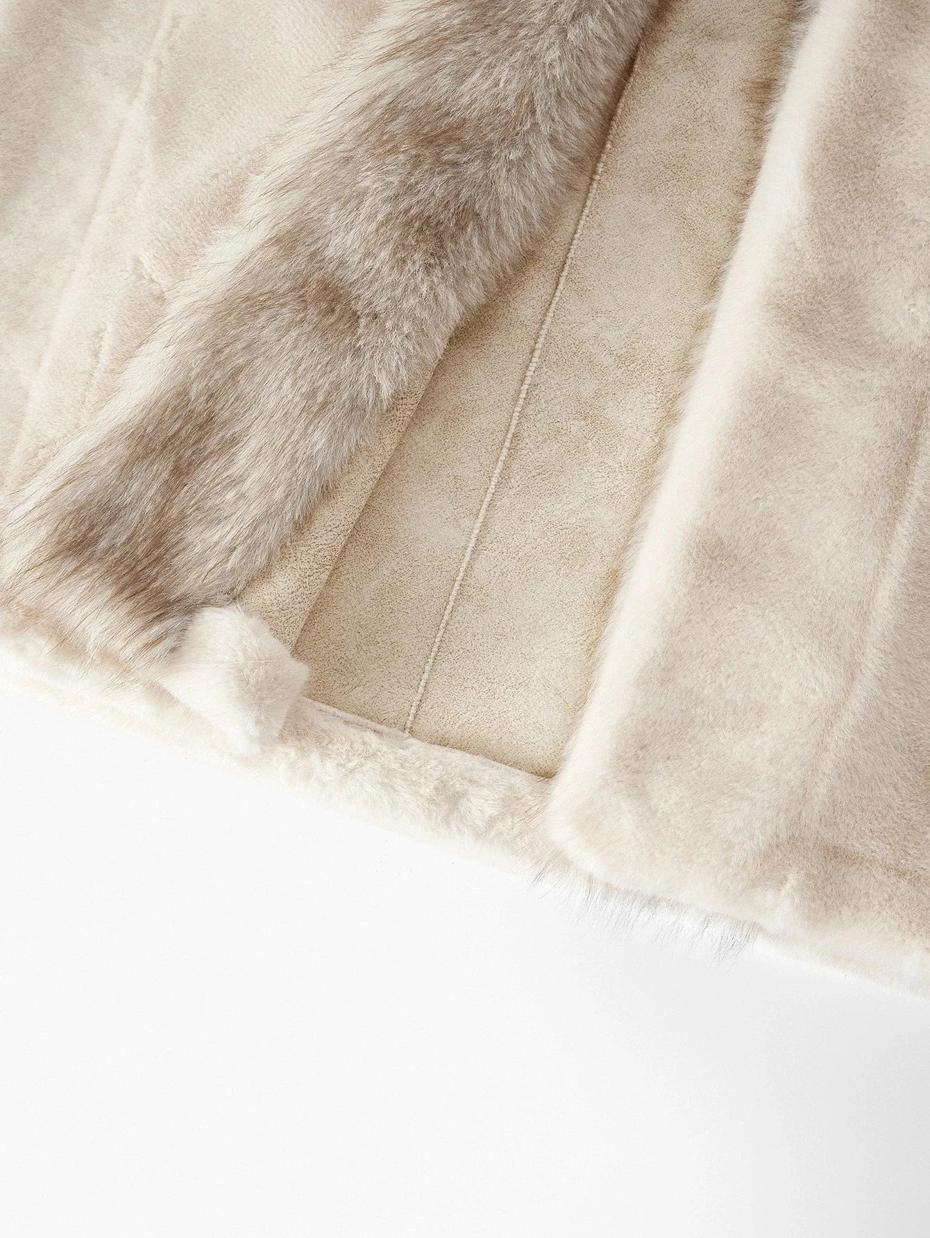 PREMIUM WATERFALL BELTED FAUX FUR COAT