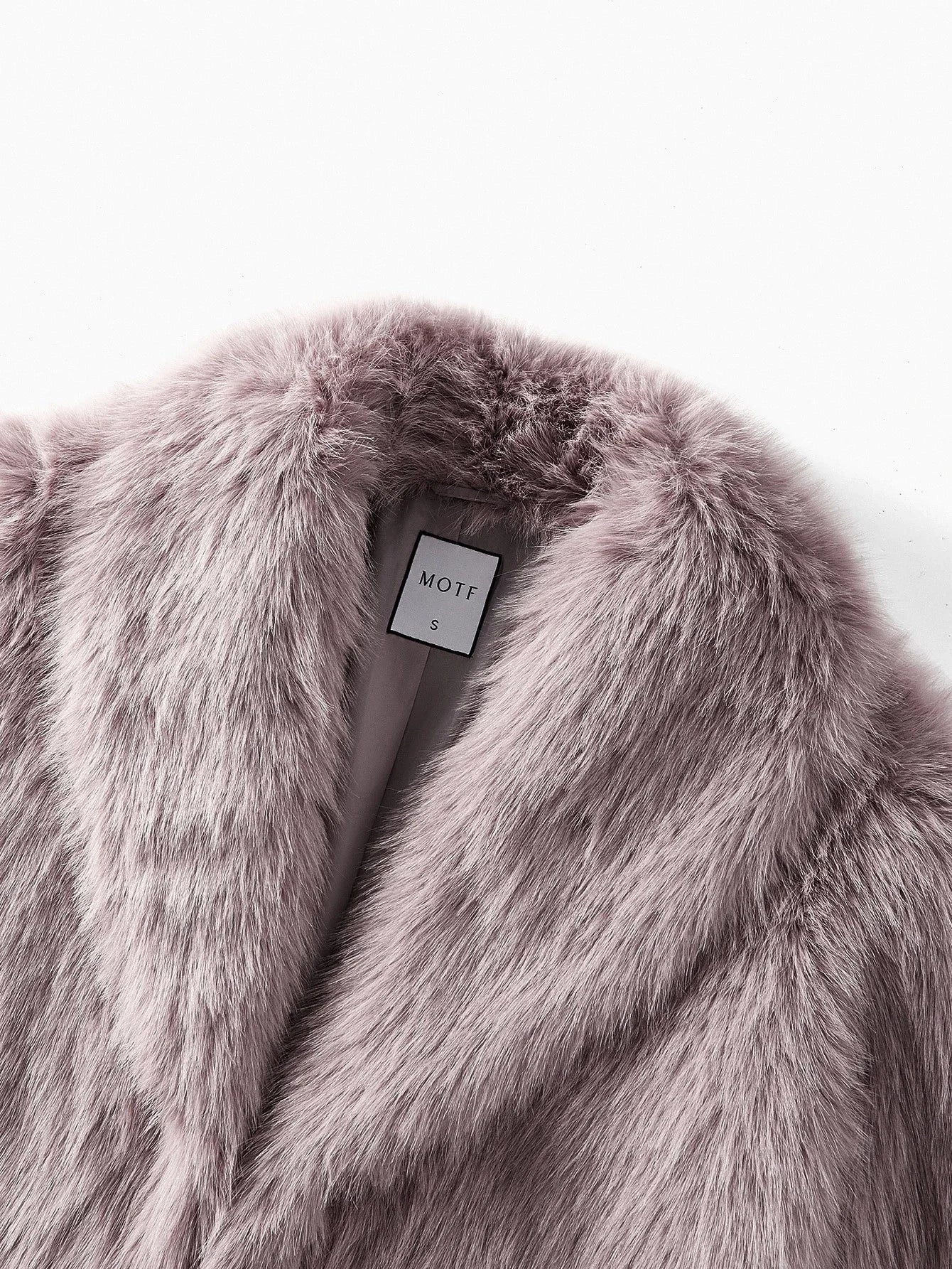 PREMIUM WATERFALL BELTED FAUX FUR COAT
