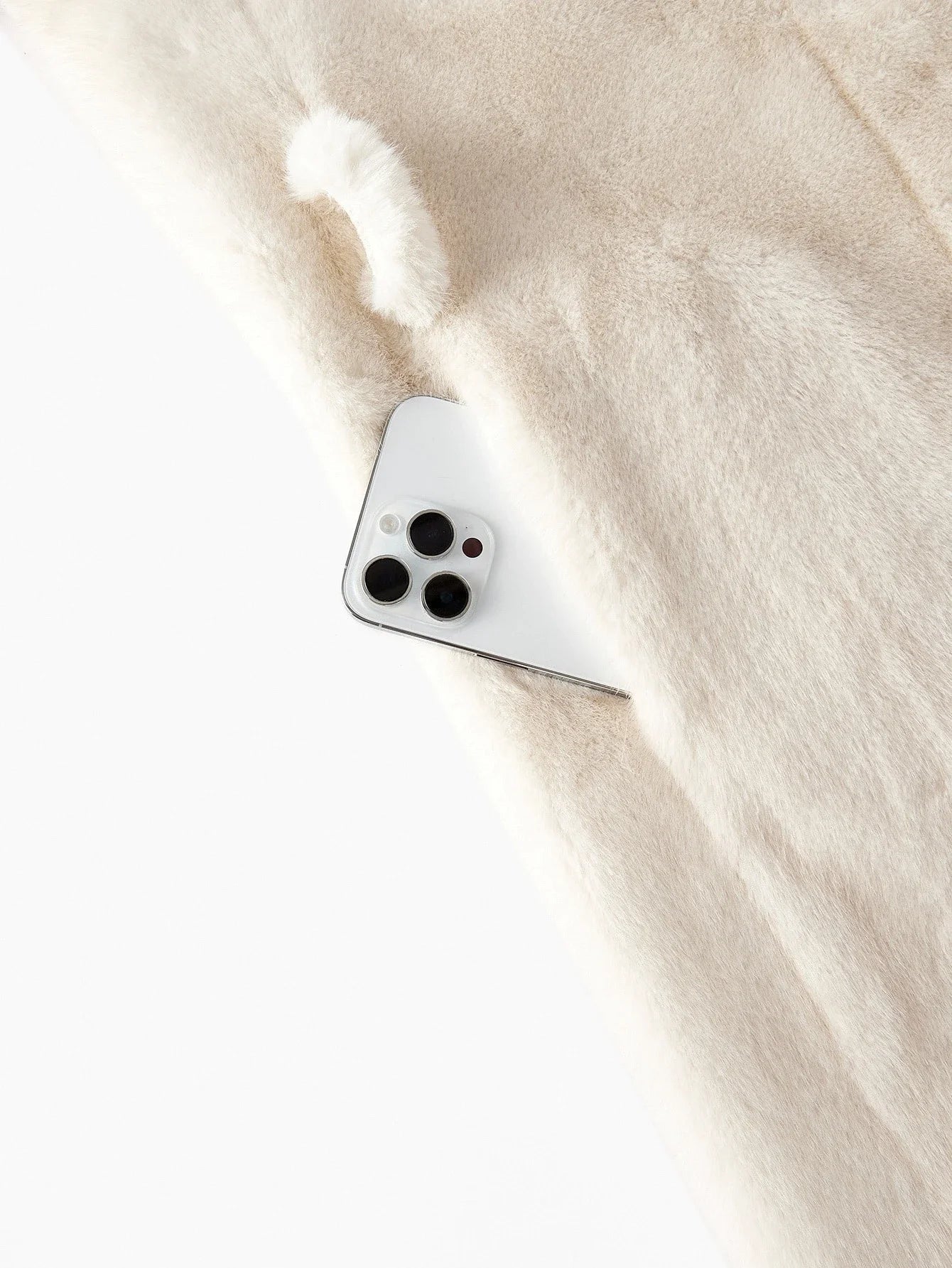 PREMIUM WATERFALL BELTED FAUX FUR COAT