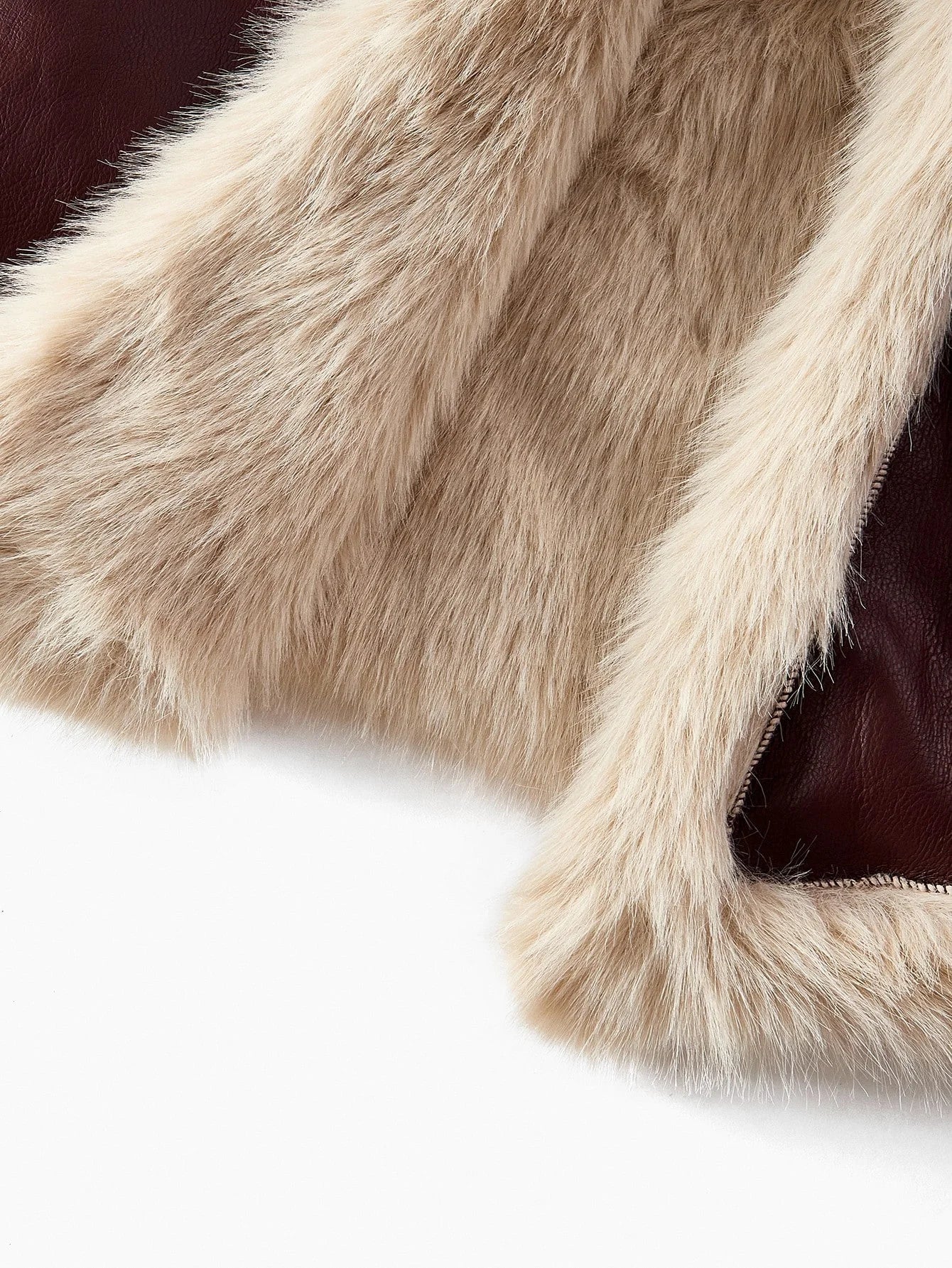 PREMIUM WATERFALL COLLAR FAUX FUR COAT