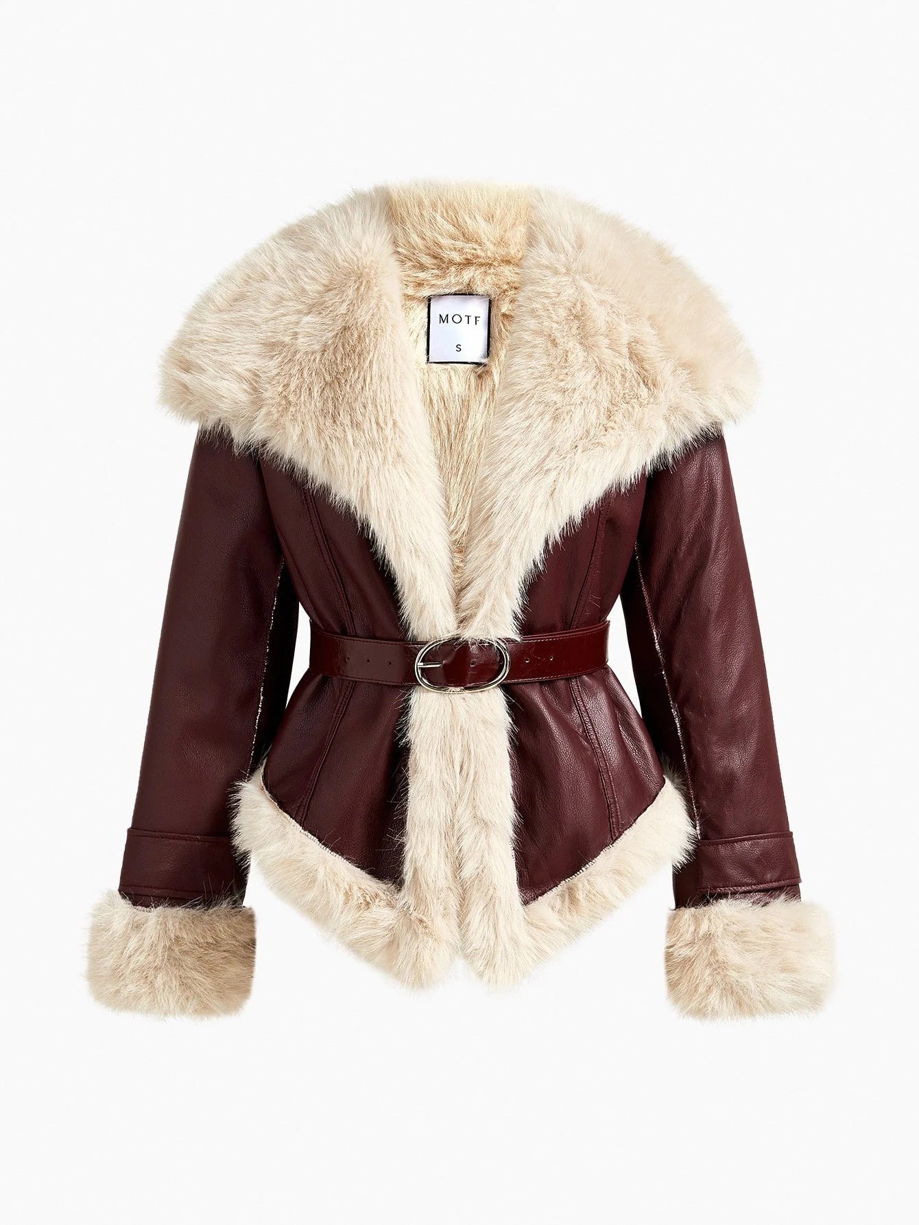PREMIUM WATERFALL COLLAR FAUX FUR COAT