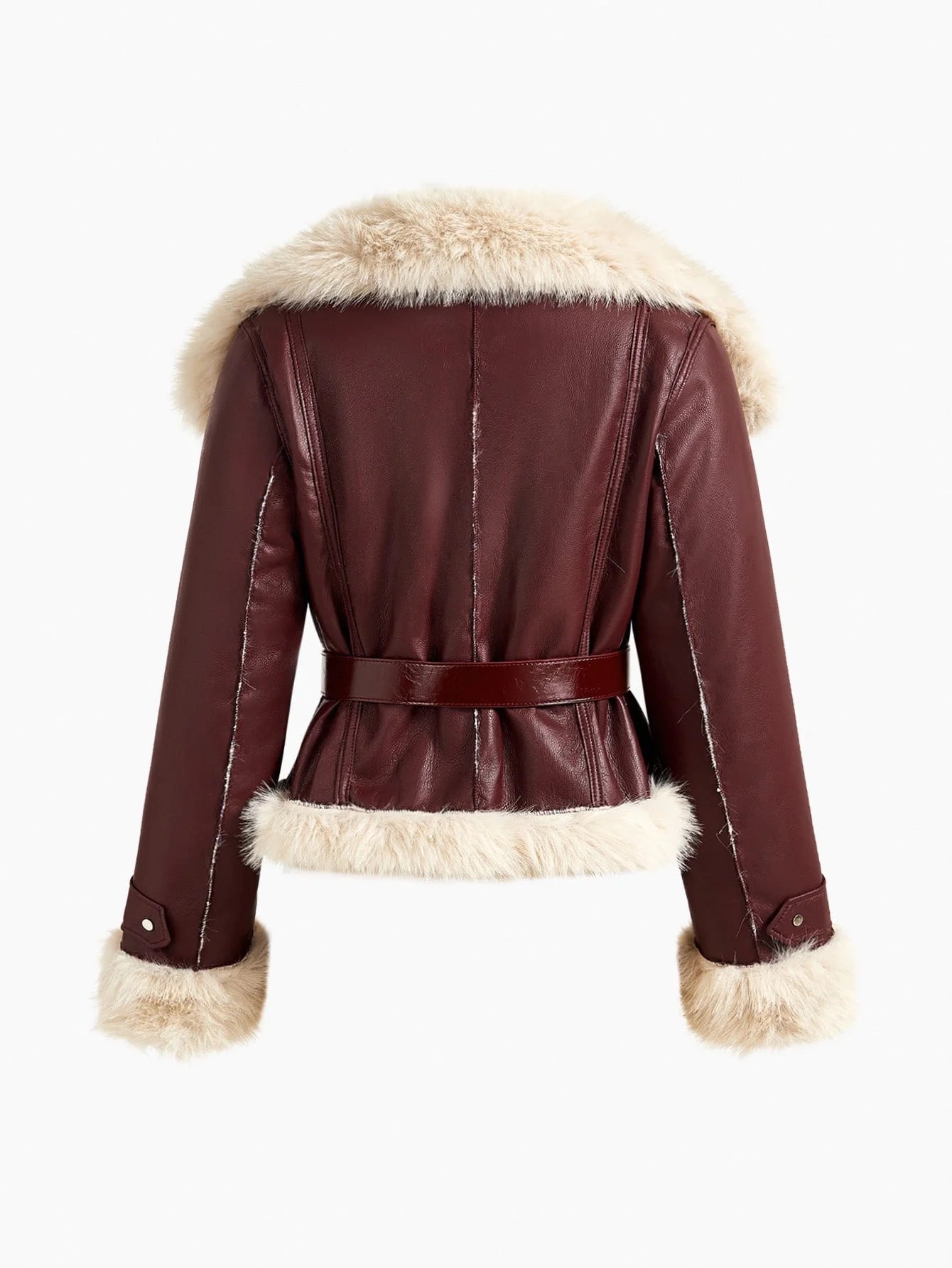 PREMIUM WATERFALL COLLAR FAUX FUR COAT