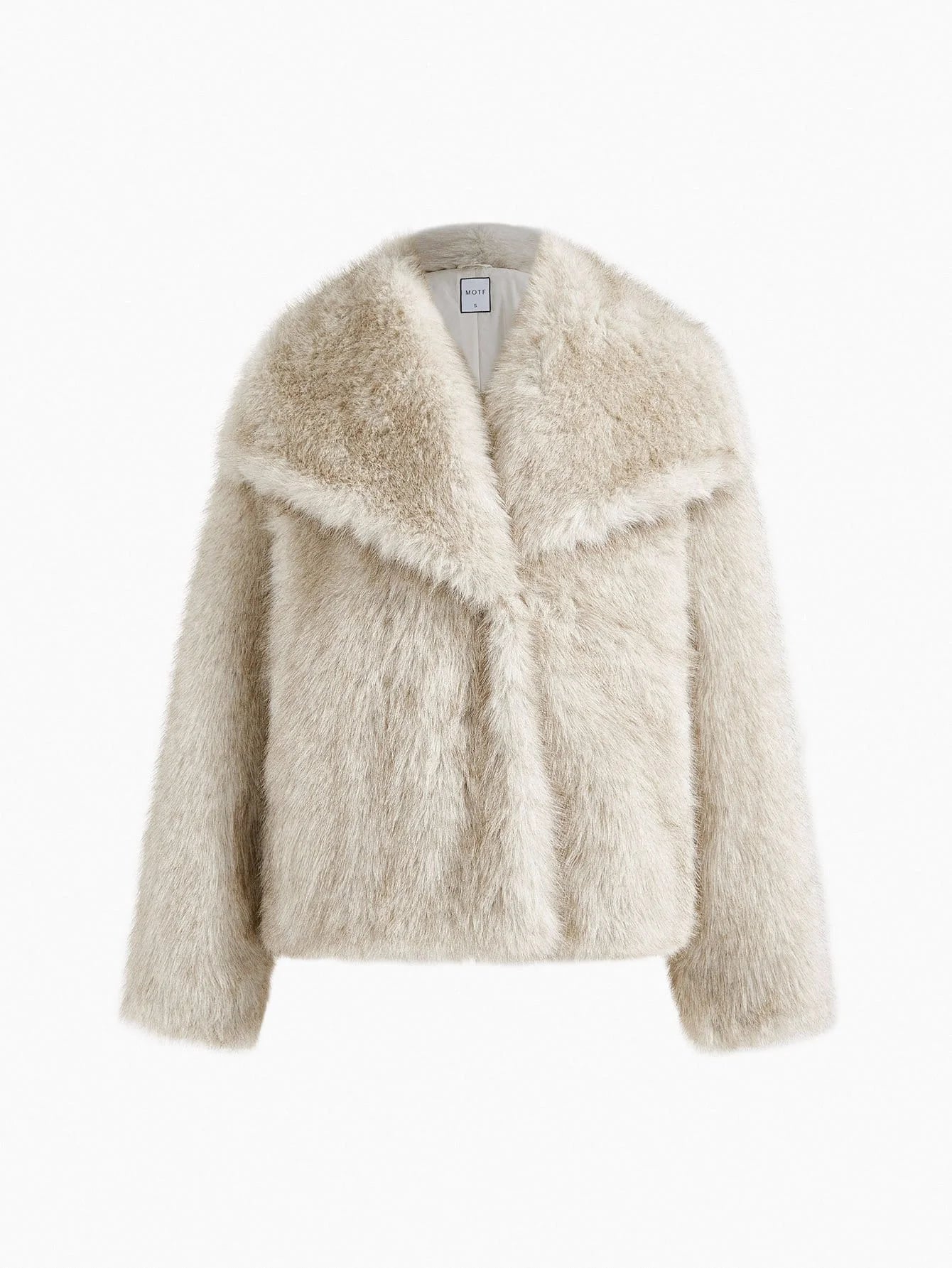 PREMIUM WATERFALL COLLAR FAUX FUR COAT