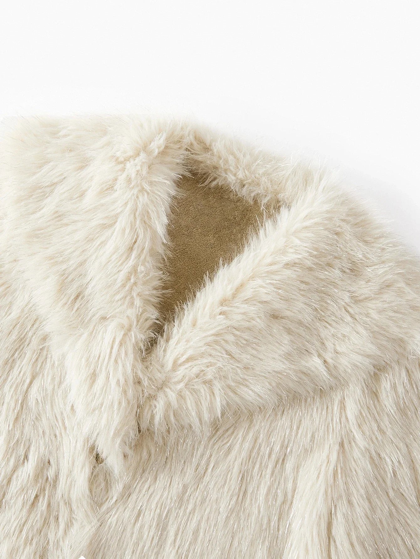 PREMIUM WATERFALL COLLAR FAUX FUR COAT AUTUMNWINTER