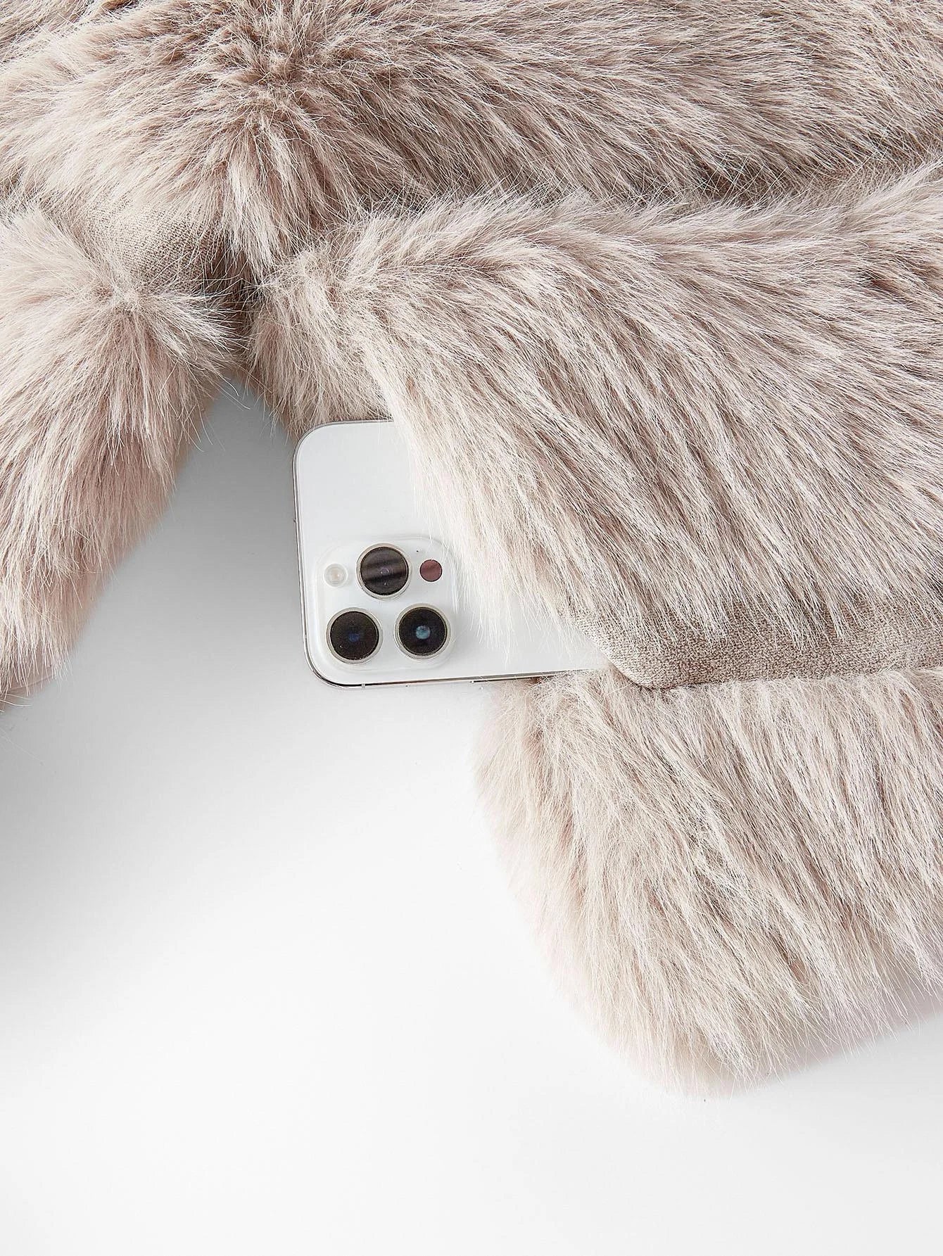 PREMIUM WATERFALL LONG SLEEVE FAUX FUR COAT