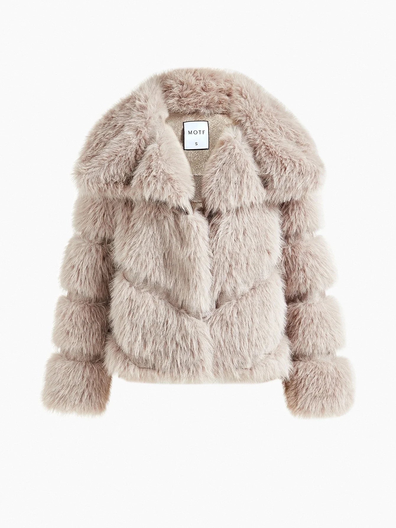 PREMIUM WATERFALL LONG SLEEVE FAUX FUR COAT