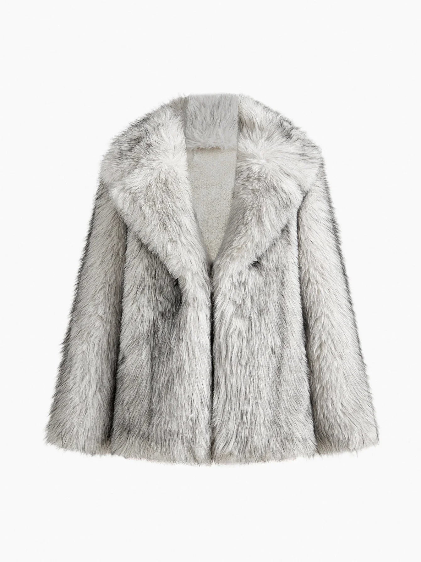 PREMIUM WATERFALL LONG SLEEVE FAUX FUR COAT FOR AUTUMN amp WINTER