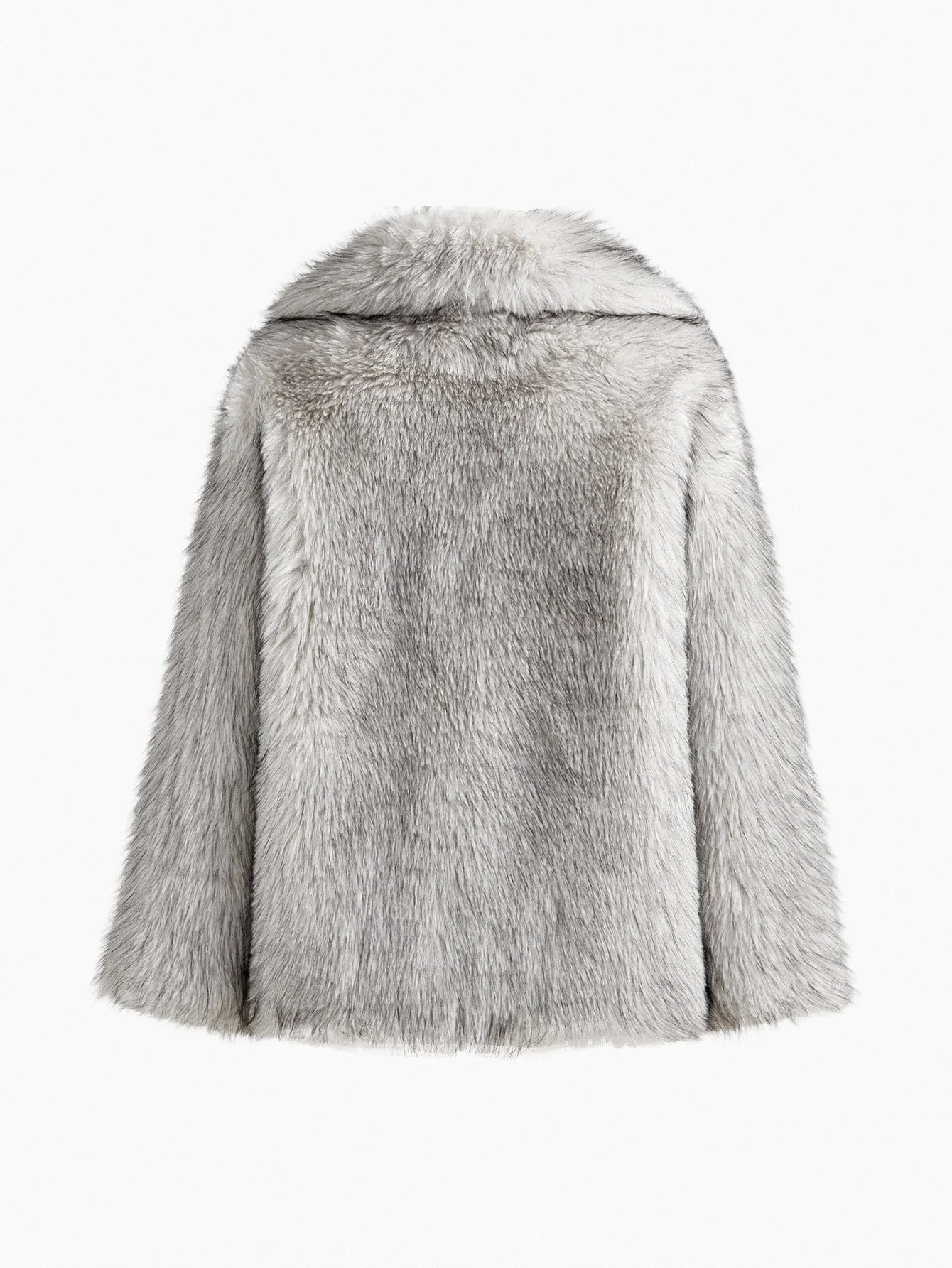 PREMIUM WATERFALL LONG SLEEVE FAUX FUR COAT FOR AUTUMN amp WINTER