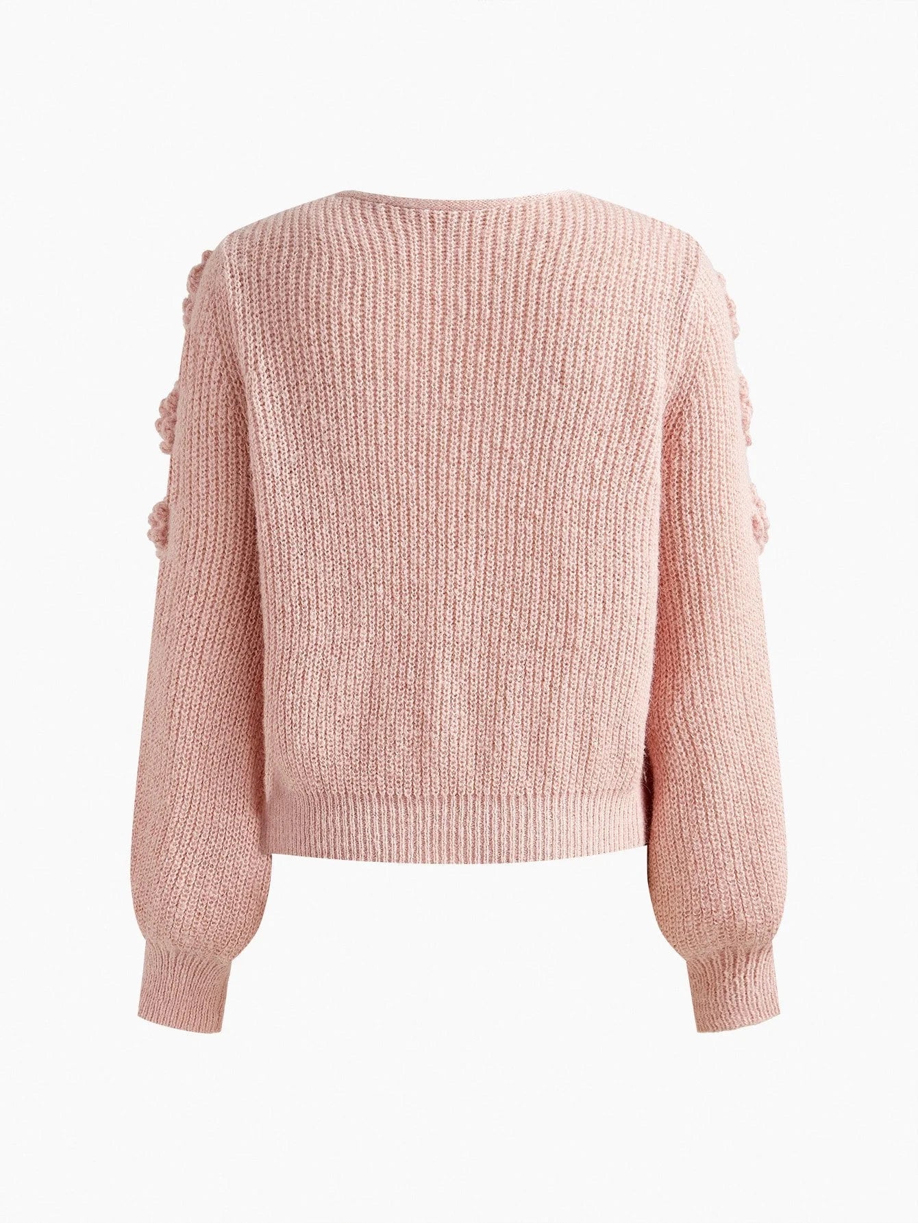 PREMIUM WOMEN DELICATE ROMANTIC ELEGANT 3D FLOWER KNITTED CARDIGAN