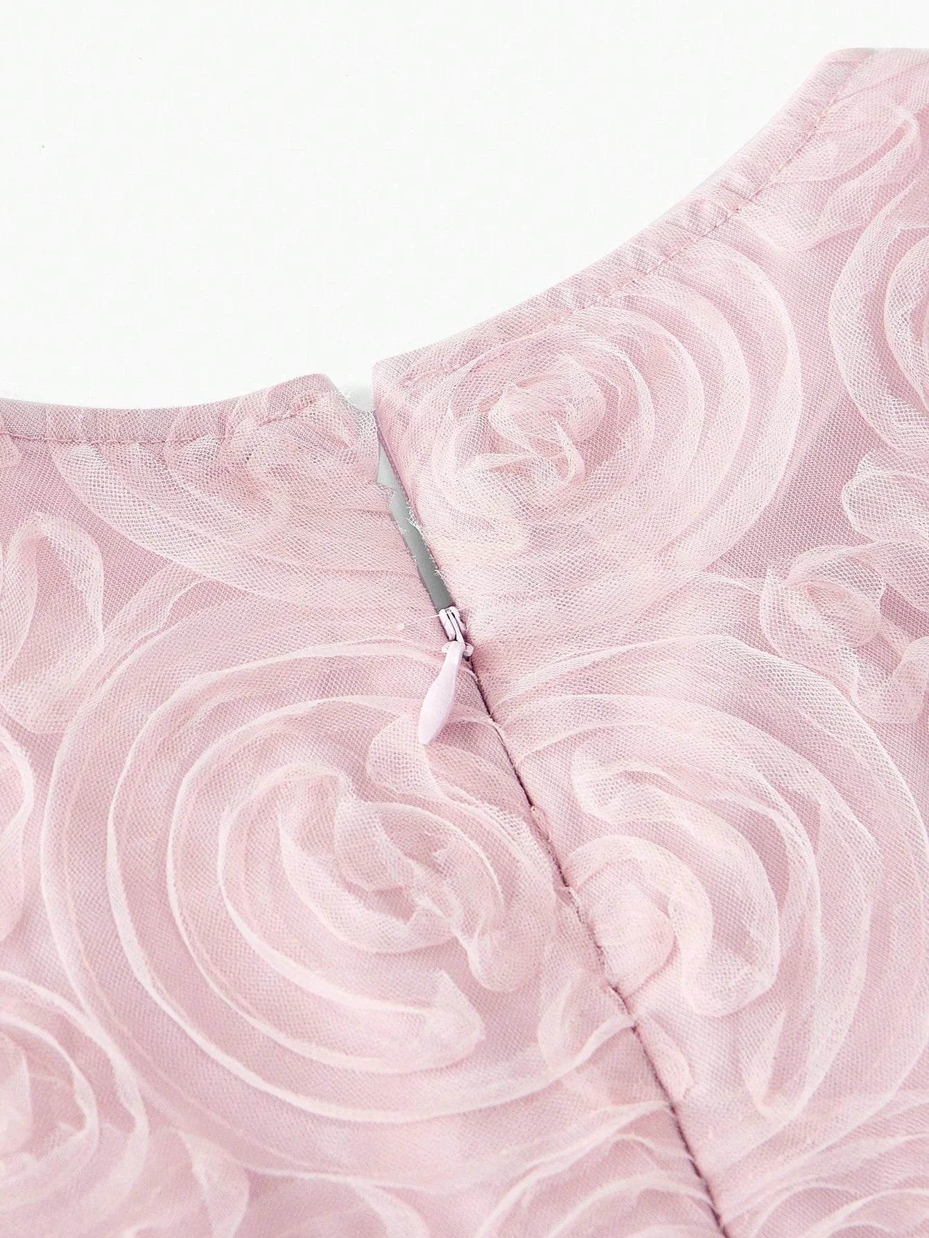 PREMIUM WOMEN FLORAL MESH ELEGANT MIDI DRESS