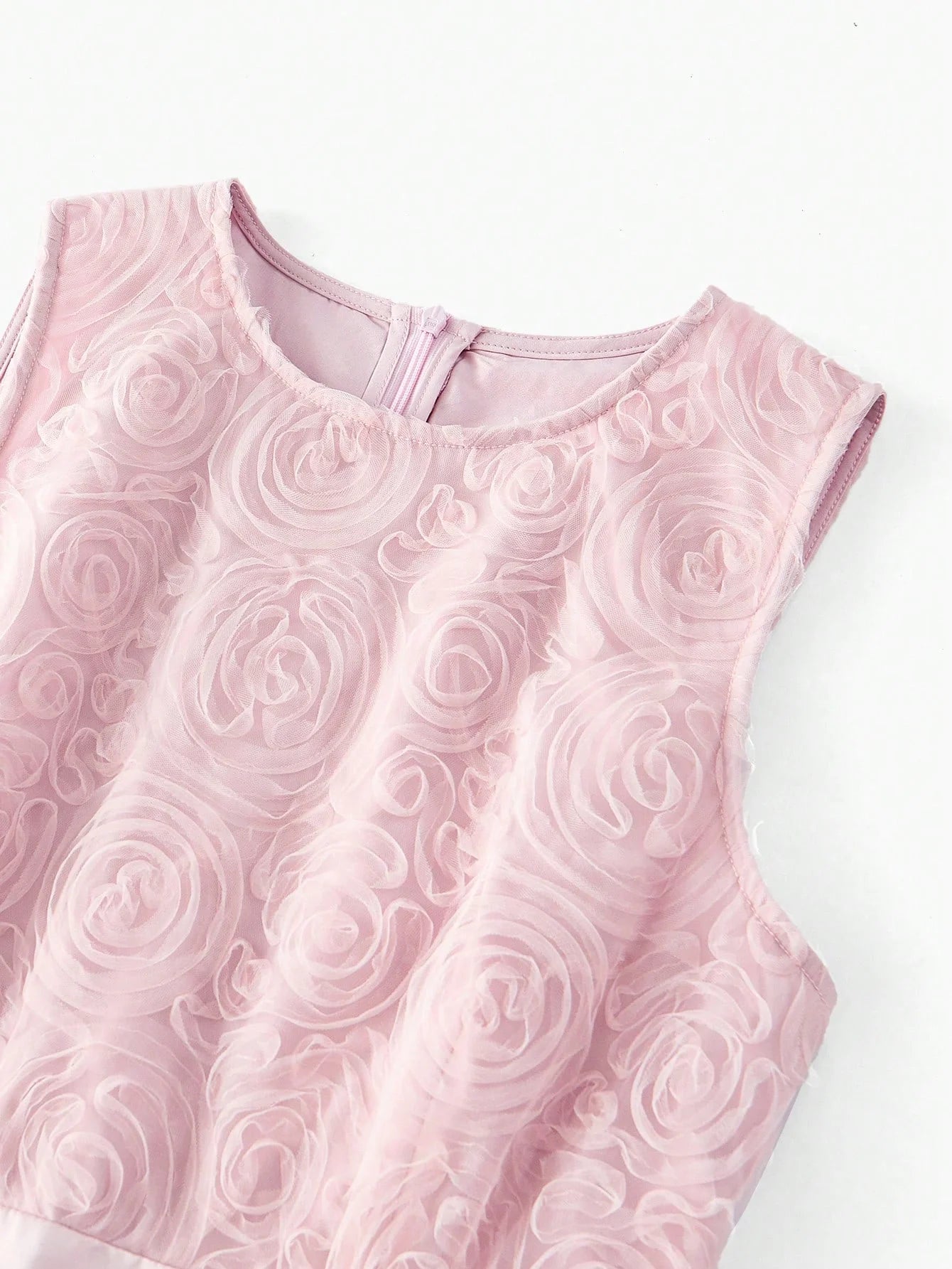 PREMIUM WOMEN FLORAL MESH ELEGANT MIDI DRESS