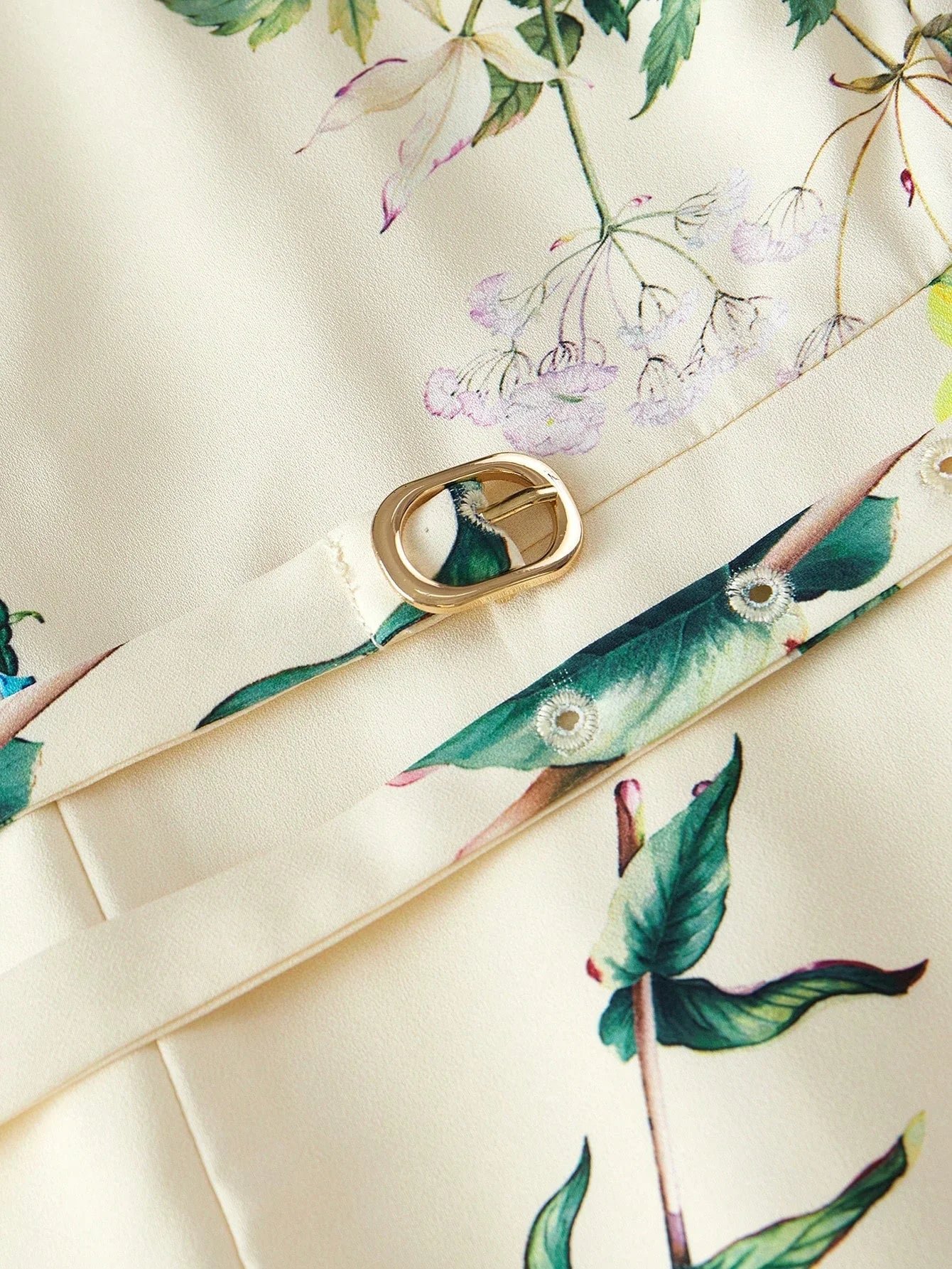 PREMIUM WOMEN FLORAL PRINT FLOUNCE SLEEVE MIDI DRESS