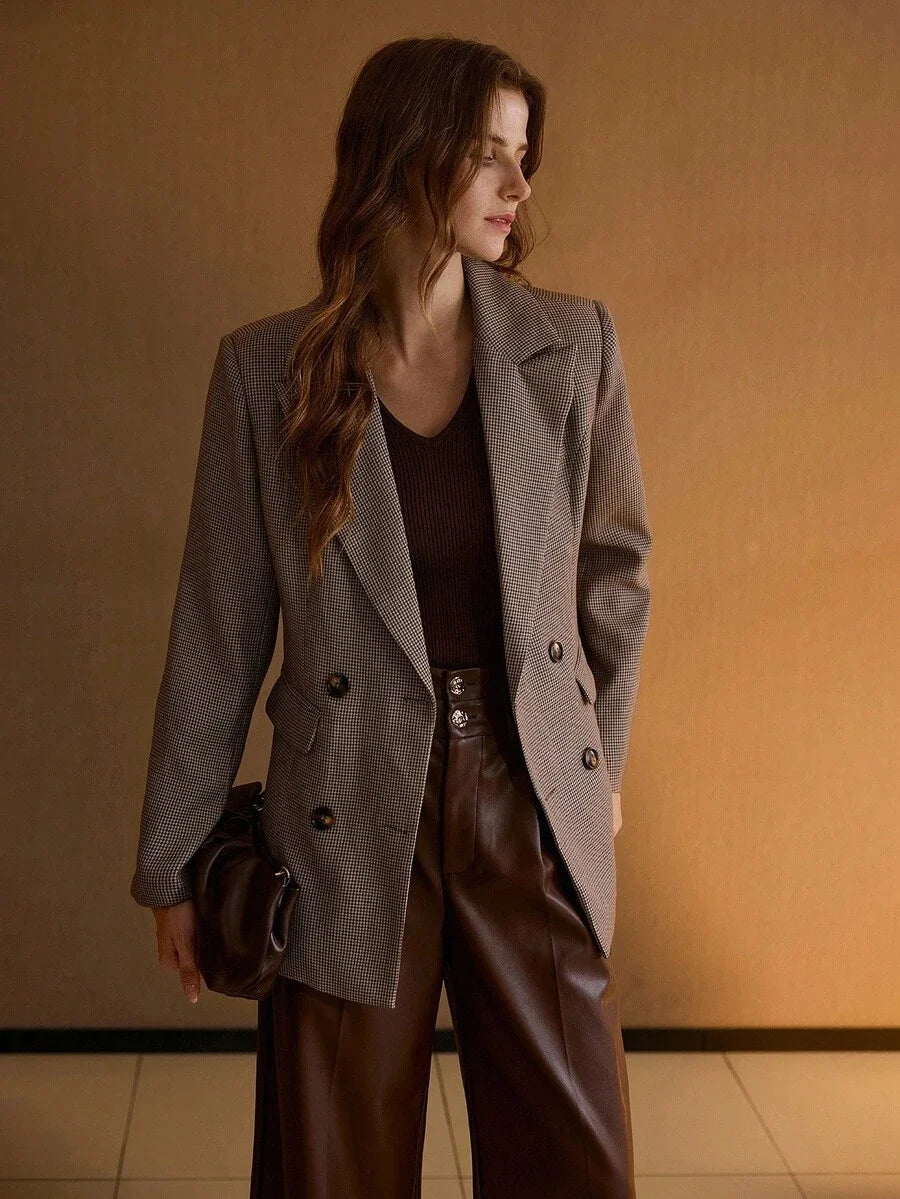 PREMIUM WOMEN LOOSE FIT STRUCTURED BLAZER NICHE EUROPEAN AND AMERICAN DESIGN