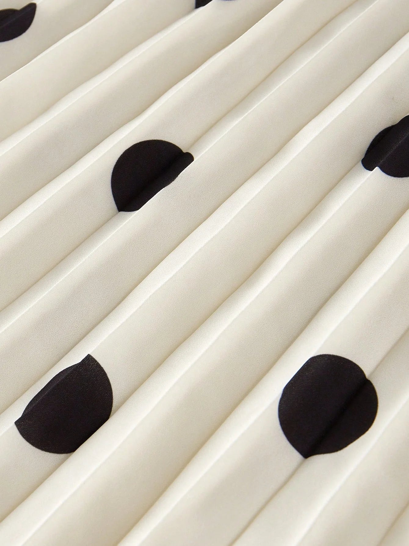 PREMIUM WOMEN POLKA DOT PRINT PLEATED LONG DRESSSPRINGSUMMER