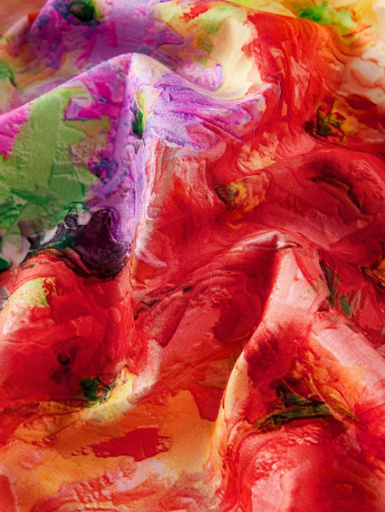 PREMIUM WOMENS ASYMMETRICAL HEM FLORAL PRINTED MIDLENGTH DRESS