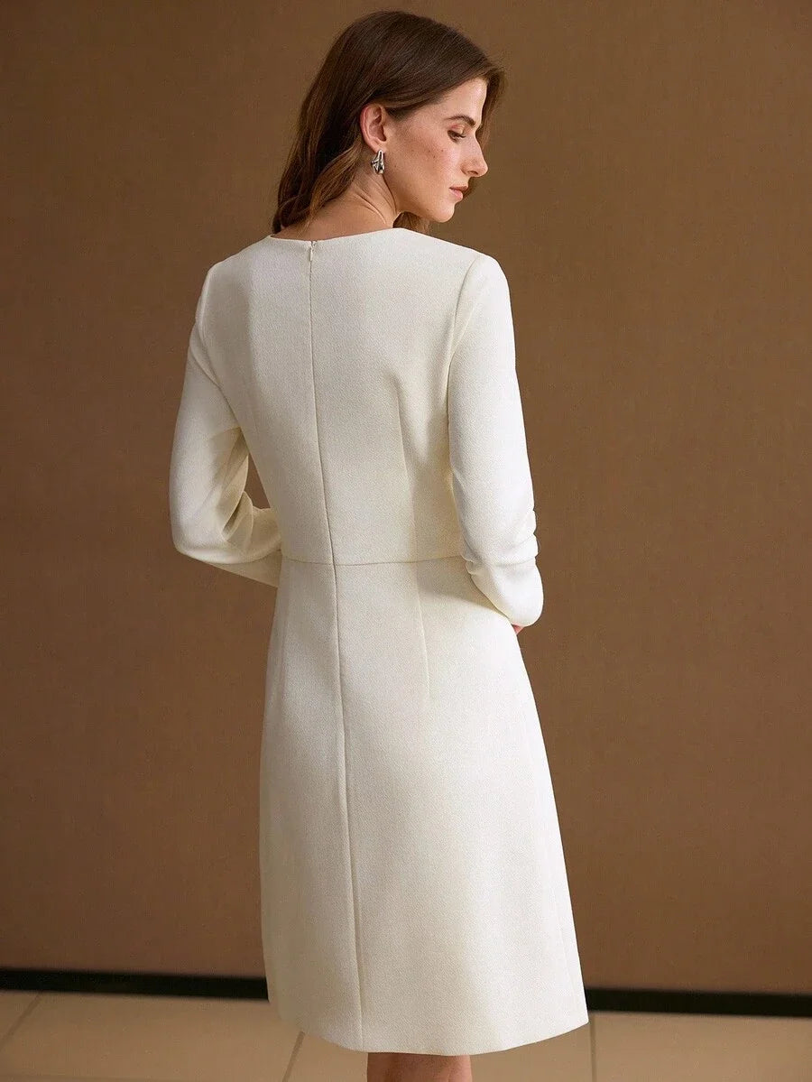 PREMIUM WOMENS ELEGANT FLORAL EMBROIDERED SHORT DRESS