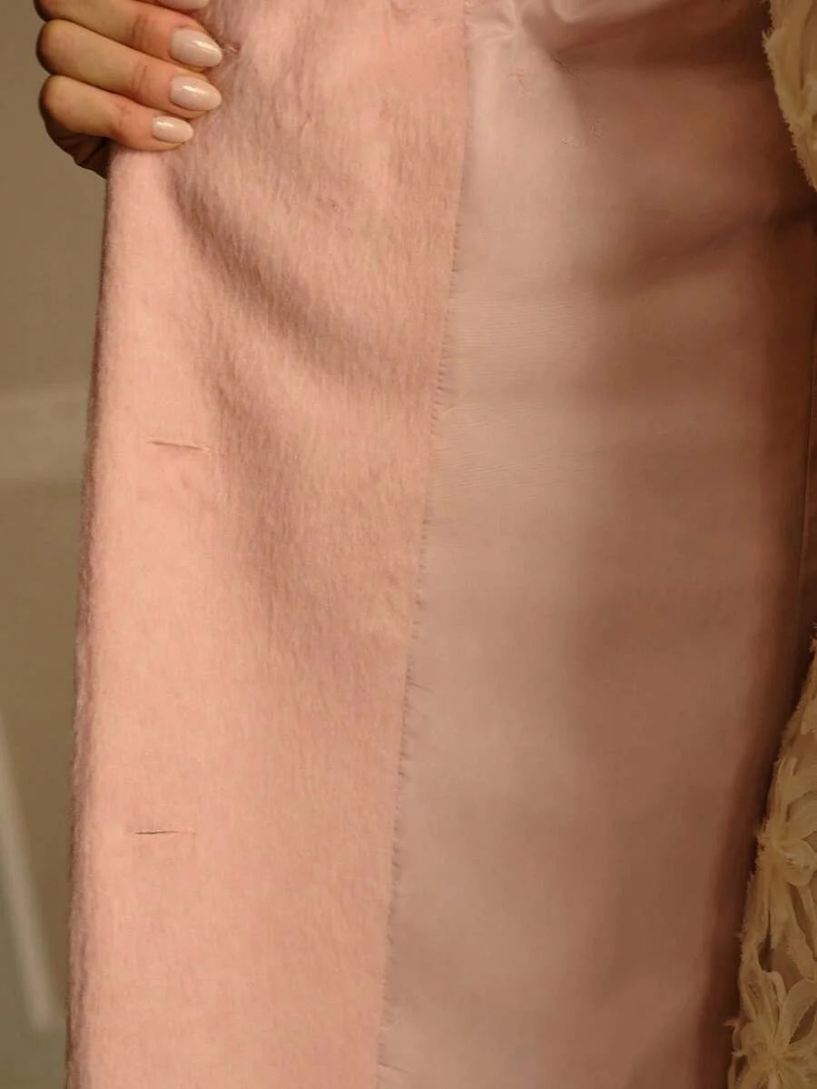 PREMIUM WOMENS ELEGANT STEREO FLORAL OVERCOAT AUTUMN