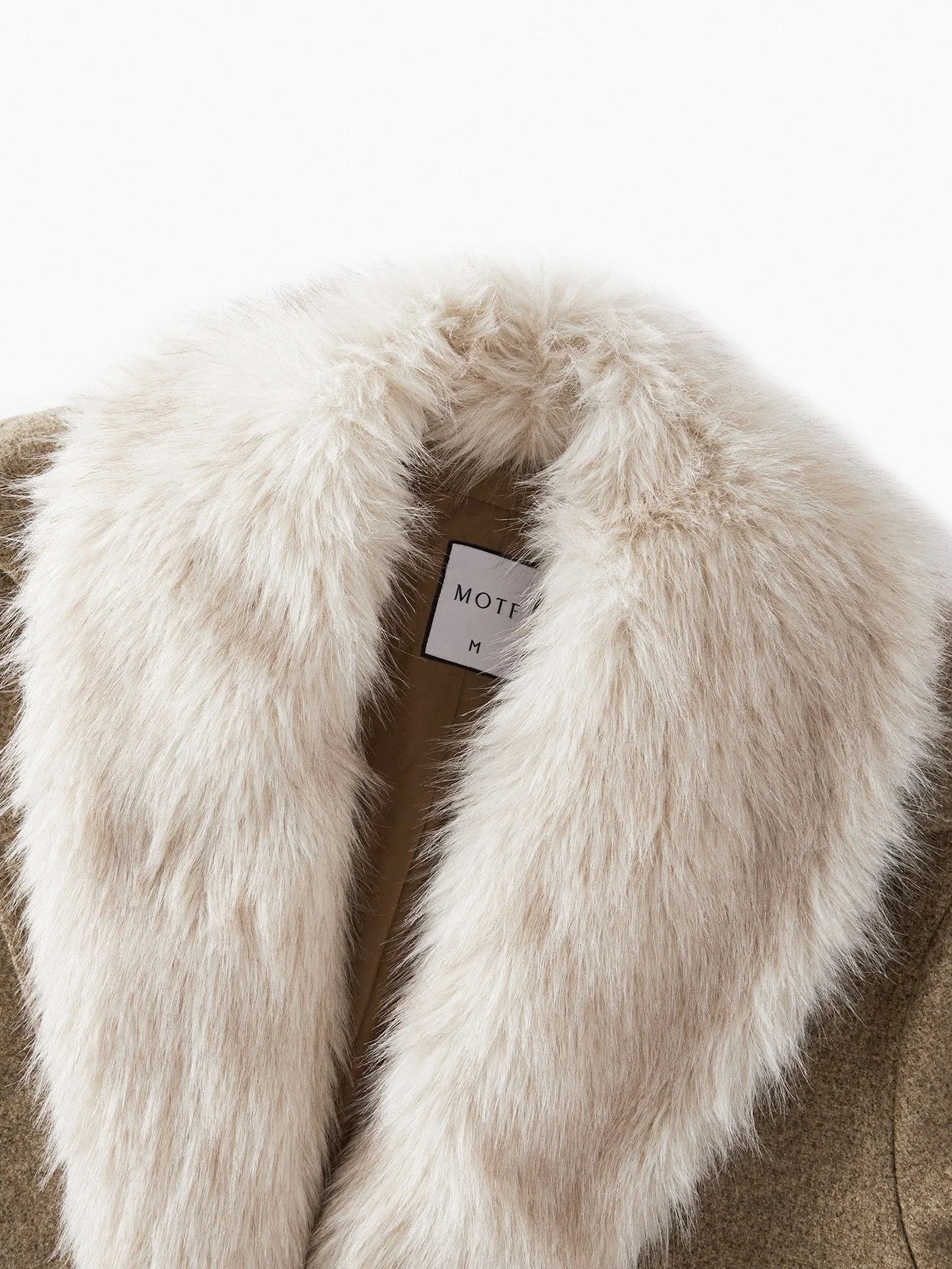 PREMIUM WOMENS FAUX FUR COLLAR LOOSE FIT WOOLEN OVERCOAT AUTUMNWINTER