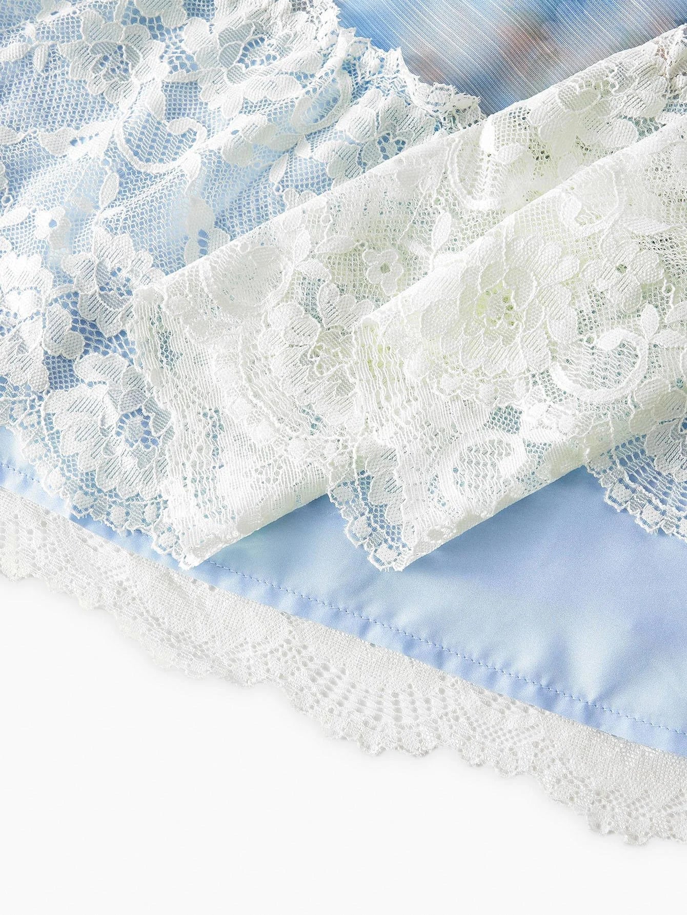 PREMIUM WOMENS FLORAL LACE SPLICE ASYMMETRIC HEM ELEGANT ROMANTIC MIDLENGTH DRESS