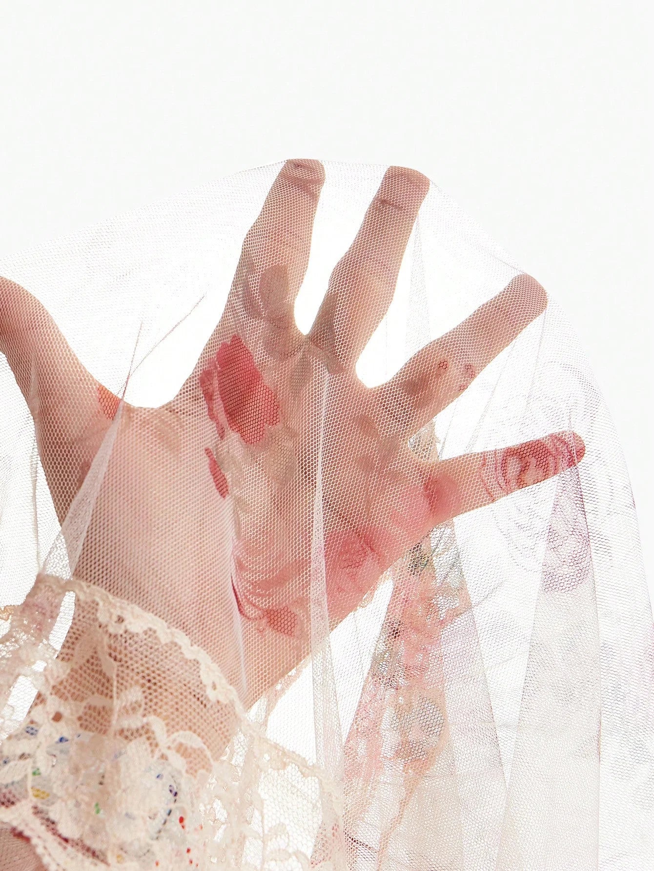 PREMIUM WOMENS FLORAL PRINT MESH amp LACE LONG SLEEVE DRESSSPRINGSUMMER