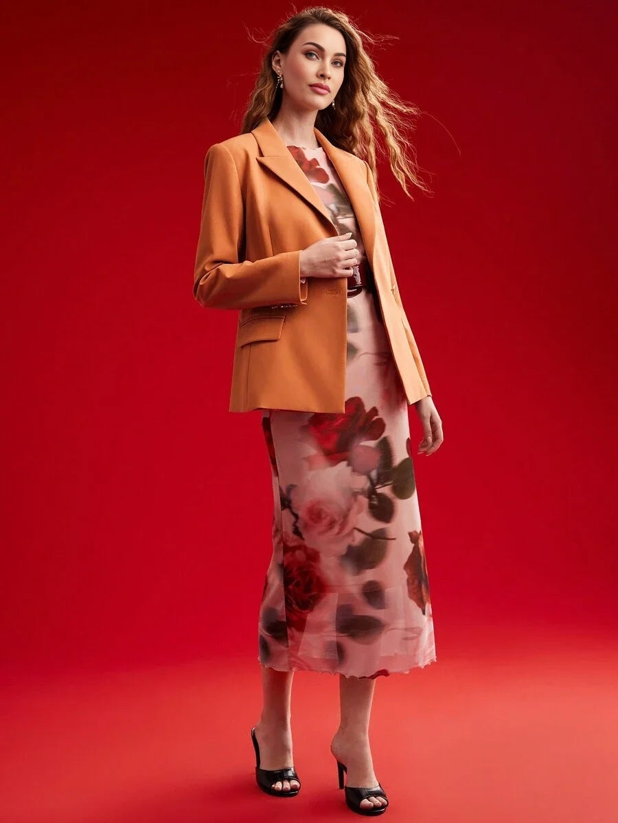 PREMIUM WOMENS POINTED COLLAR BLAZER JACKETVALENTINES DAY