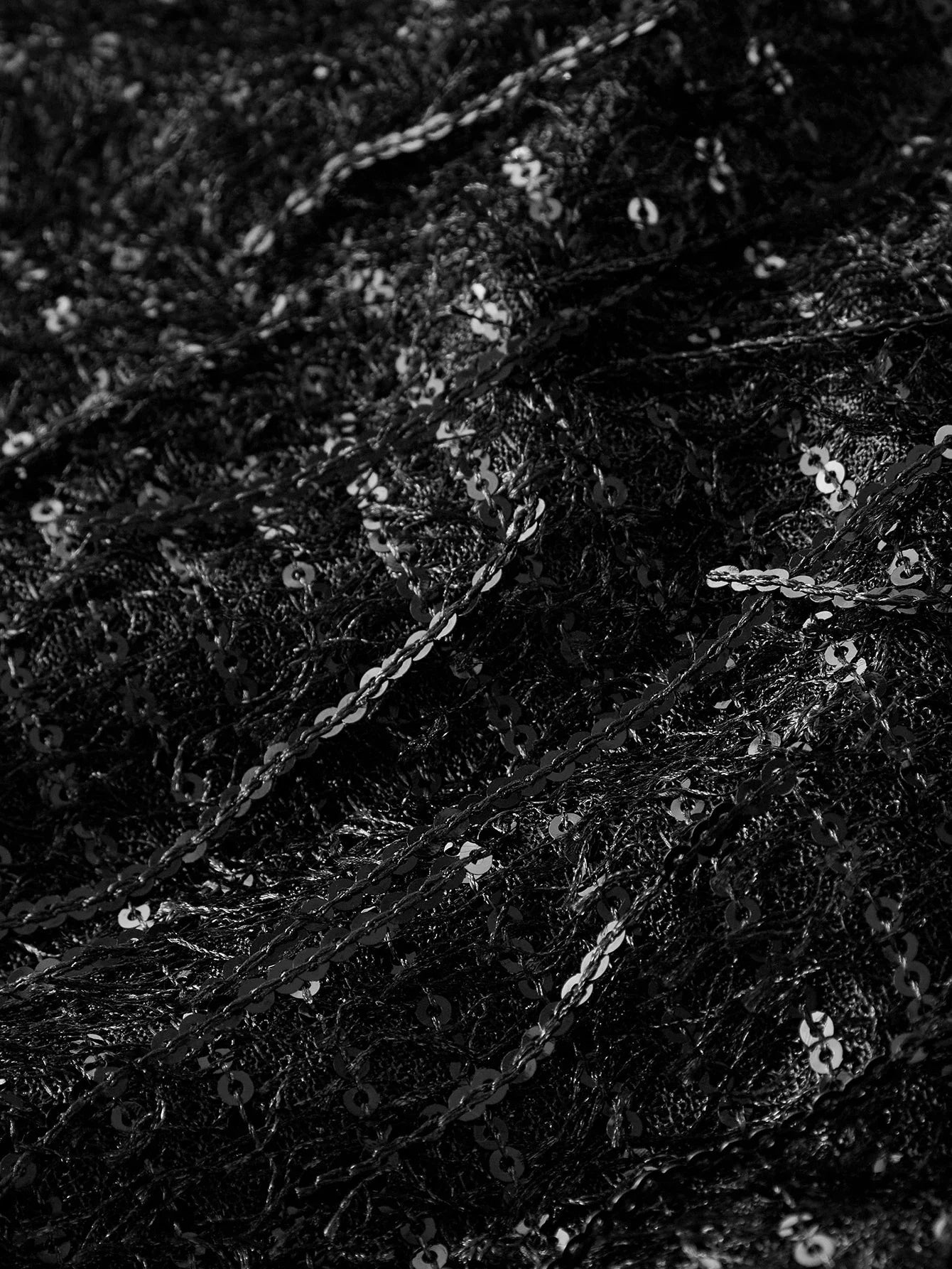 PREMIUM WOMENS SEQUIN TASSEL ELEGANT FITTED DRESS AUTUMNWINTER