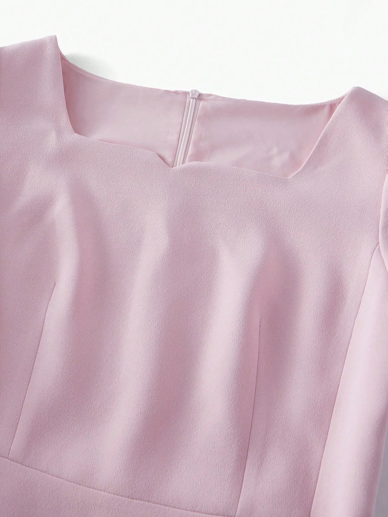 PREMIUM WOMENS SHORT PINK WAIST BELT DECOR MINI DRESS