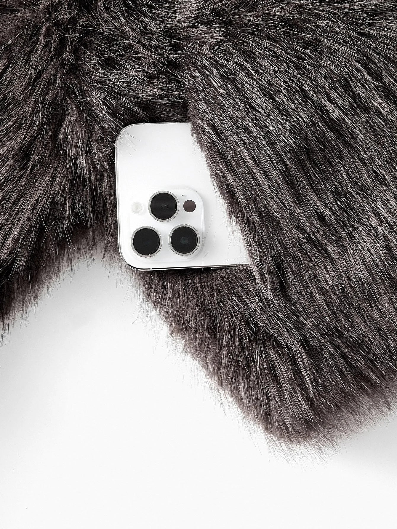 PREMIUM Womens Solid Color Long Sleeve Faux Fur Collar Elegant Jacket AutumnWinter