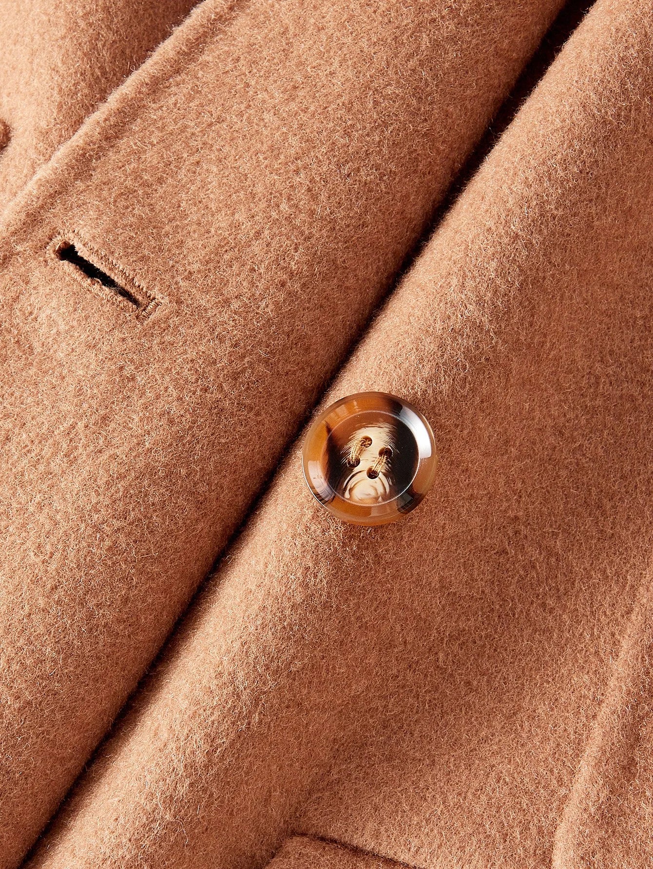 PREMIUM WOMENS WOOL CONTRAST FURRY COLLAR OVERCOAT AUTUMNWINTER