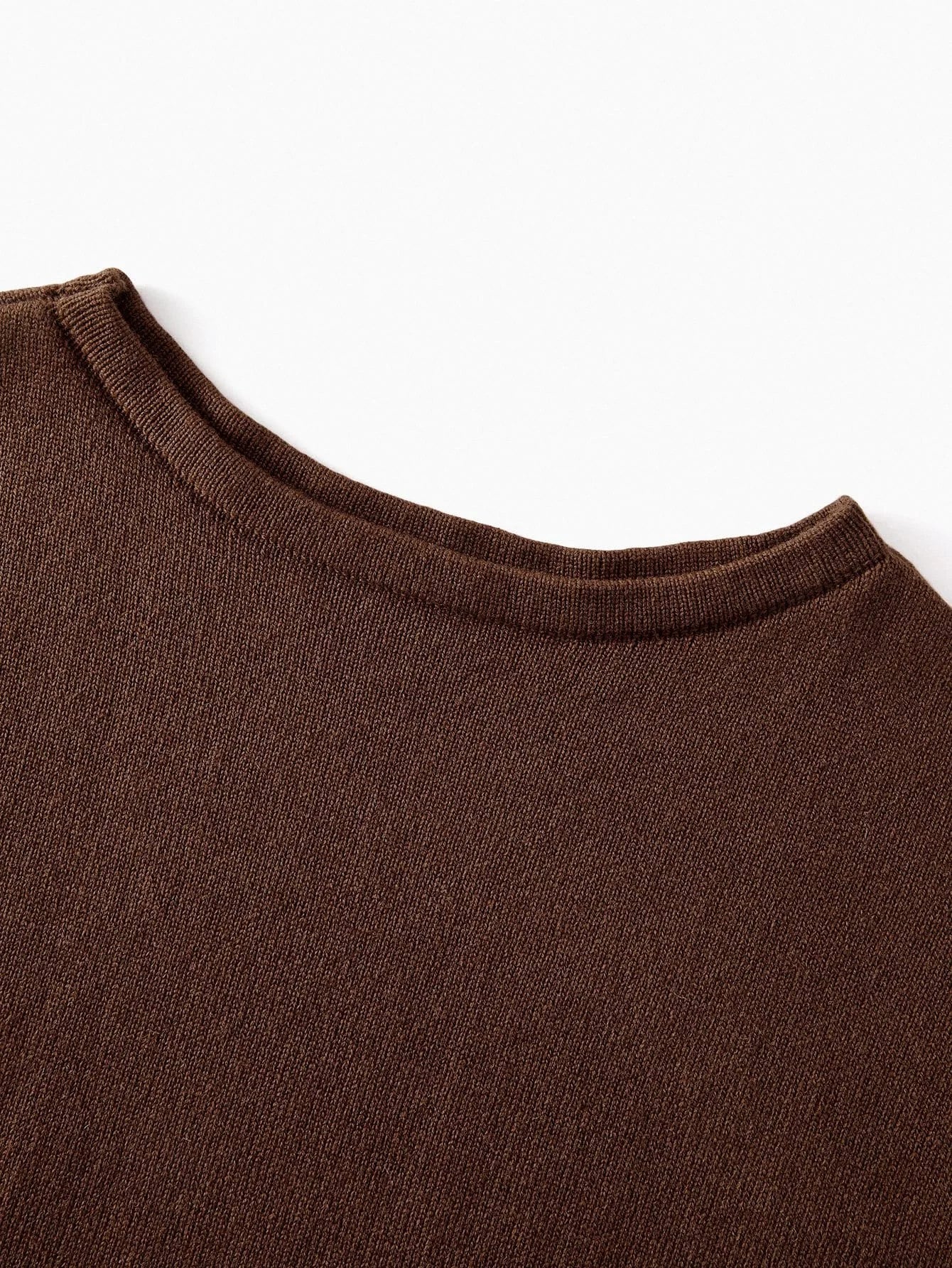 PREMIUM WOOL ASYMMETRICAL NECK TOP amp SKIRT SWEATER COORD